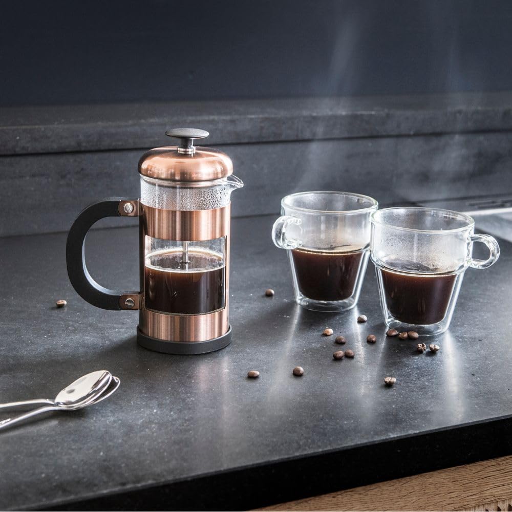 Judge Double Walled Glass Coffee Handled Mugs - 200ml Vacuum Insulated Set of 2 6