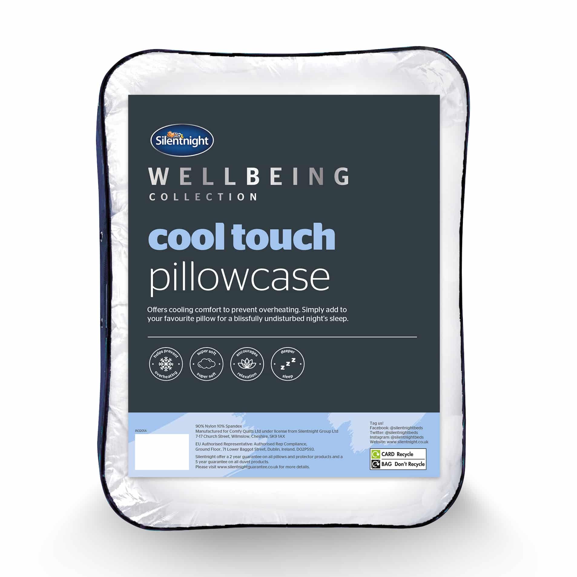 Silentnight Cool Touch Pillowcase - Cooling Temperature Control | Super Soft Nylon | White 1