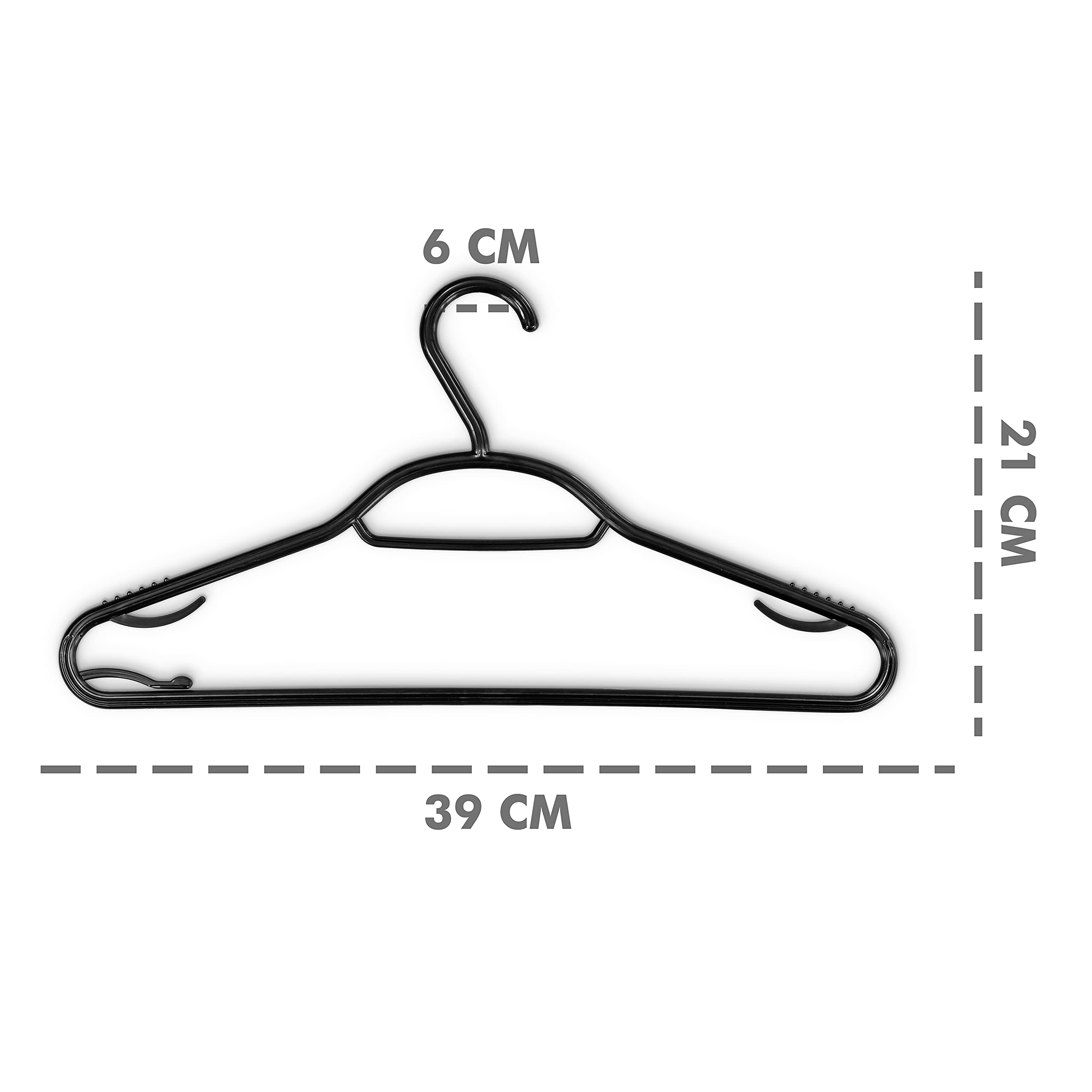 KEPLIN 60 Pack Space Saving Coat Hangers - Plastic, Non-Slip, Tie Bar | Supports 5kg 3