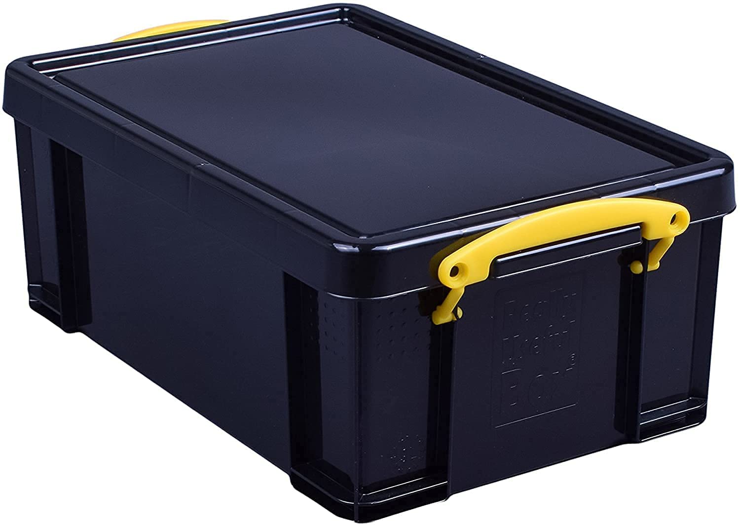 Really Useful Box 9 Litre Storage Box - Solid Black | Stackable & Lockable | Recycled Material 1