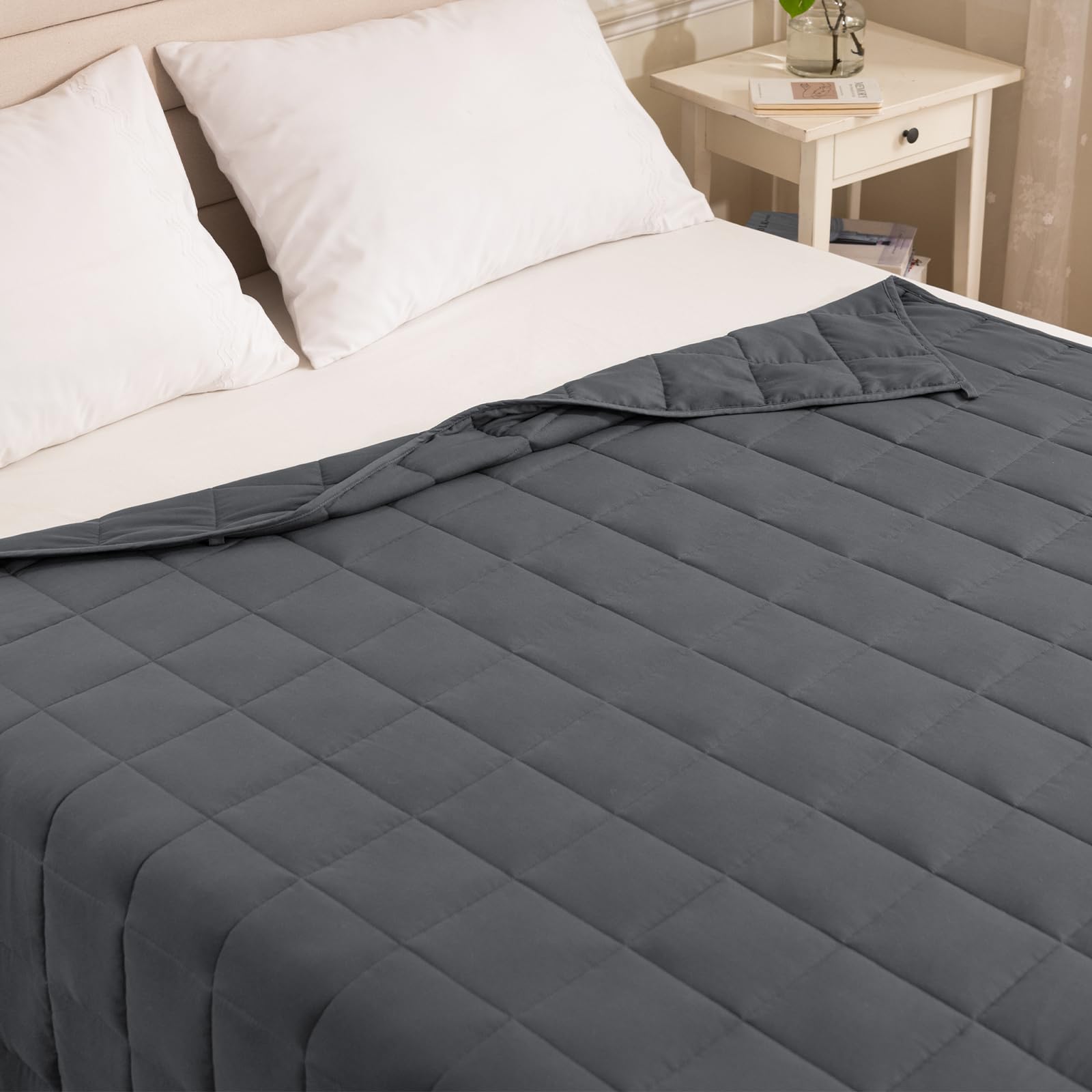 Good Nite Weighted Blanket for Adults - 4kg, 125x150cm, Grey | Relaxes Body & Improves Sleep 5