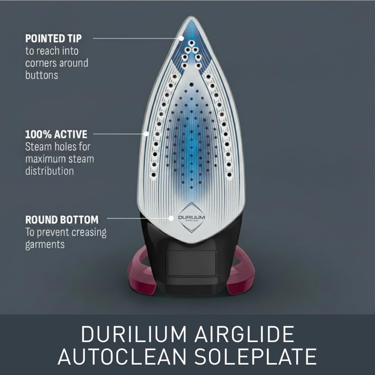 Tefal Ultraglide Steam Iron - 2800W Power, 210 g/min Boost, Durilium Soleplate | FV5872 5