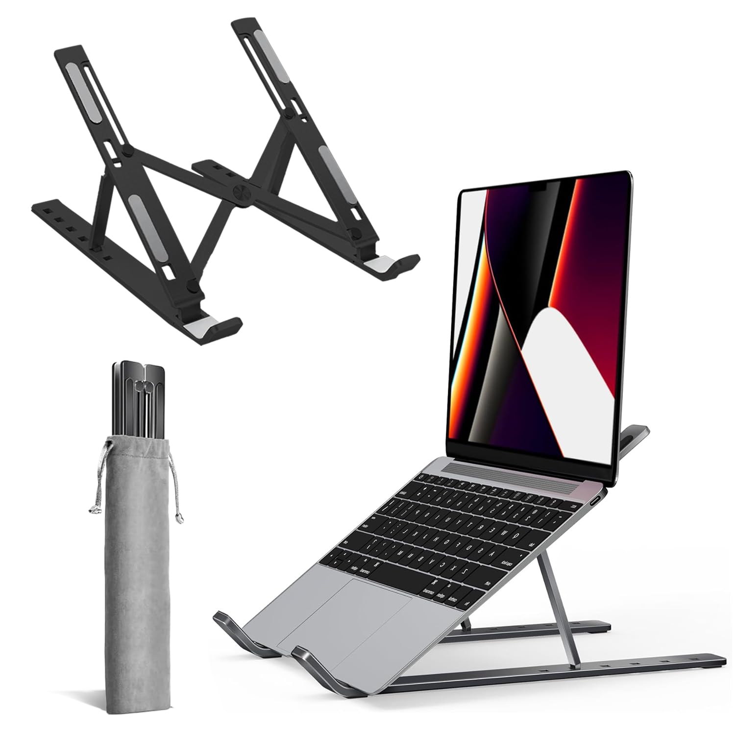 Roe Tenpo Adjustable Laptop Stand for Desk - 6-Angle Riser, Aluminum Alloy, Portable