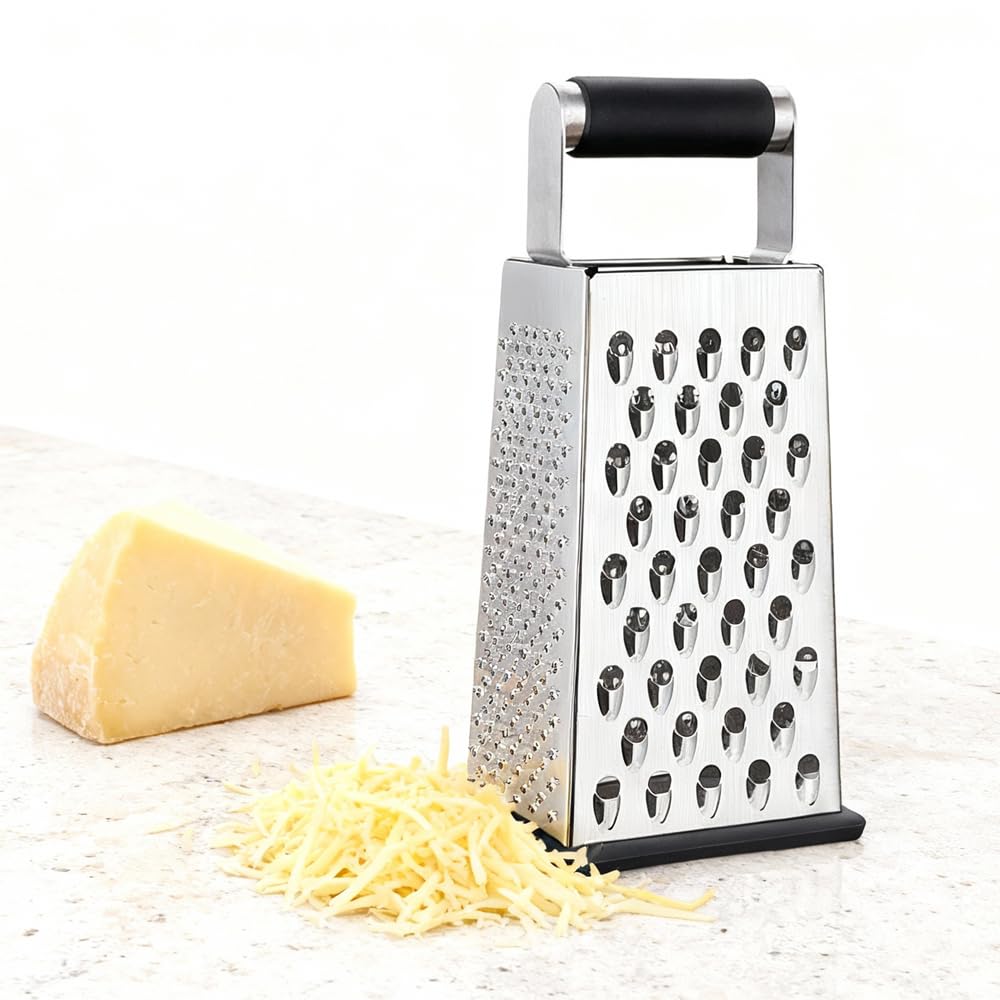 Armo Home Heavy Duty Stainless Steel 4-Sided Grater | Rust Resistant | Dishwasher Safe 8