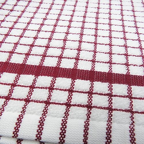 Samuel Lamont Poli-Dri Tea Towel - Ultra-Absorbent 100% Cotton Terry | Burgundy | 50cm x 70cm 2