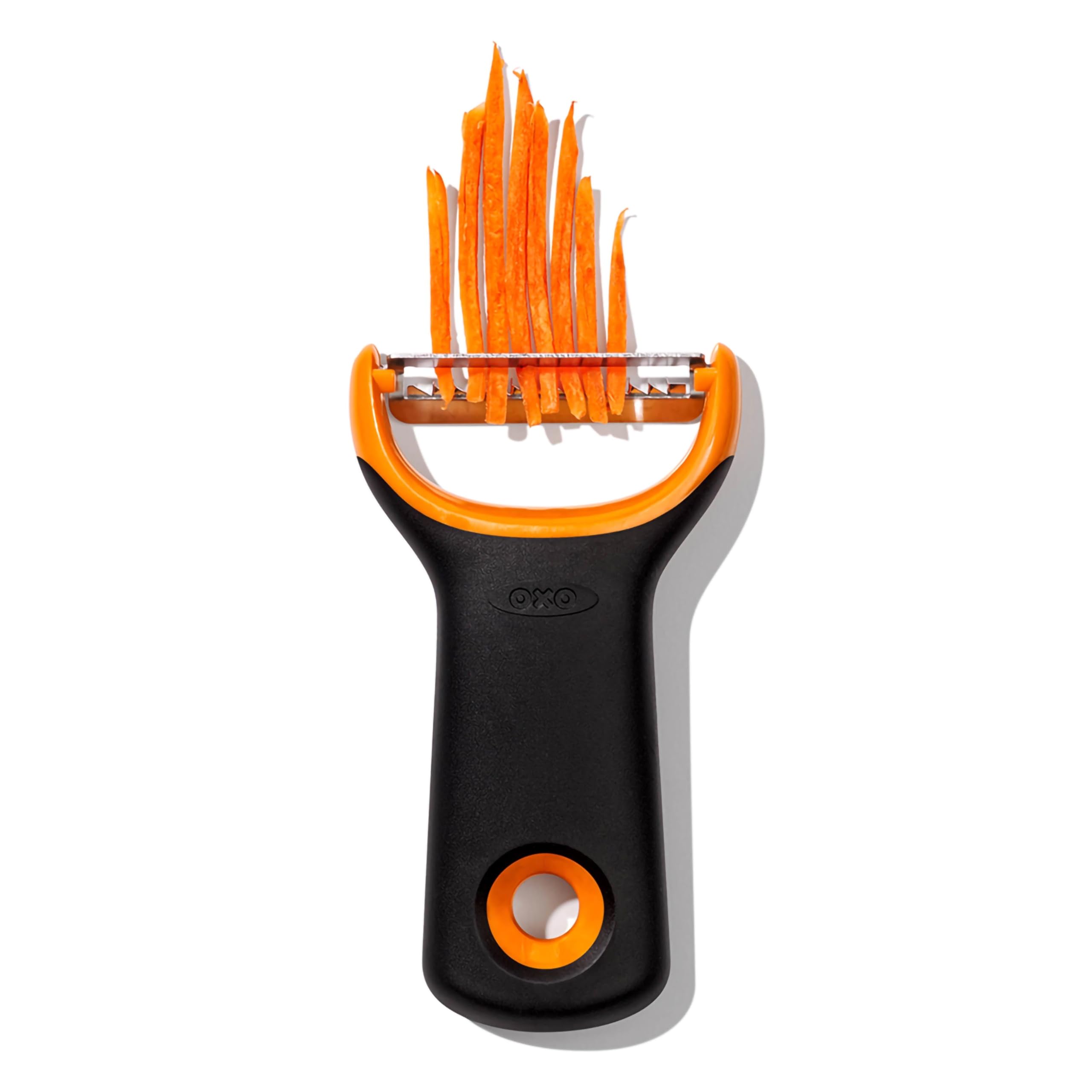 OXO Good Grips Julienne Prep Peeler - Sharp Stainless Steel Blades for Uniform Strips | Orange 4