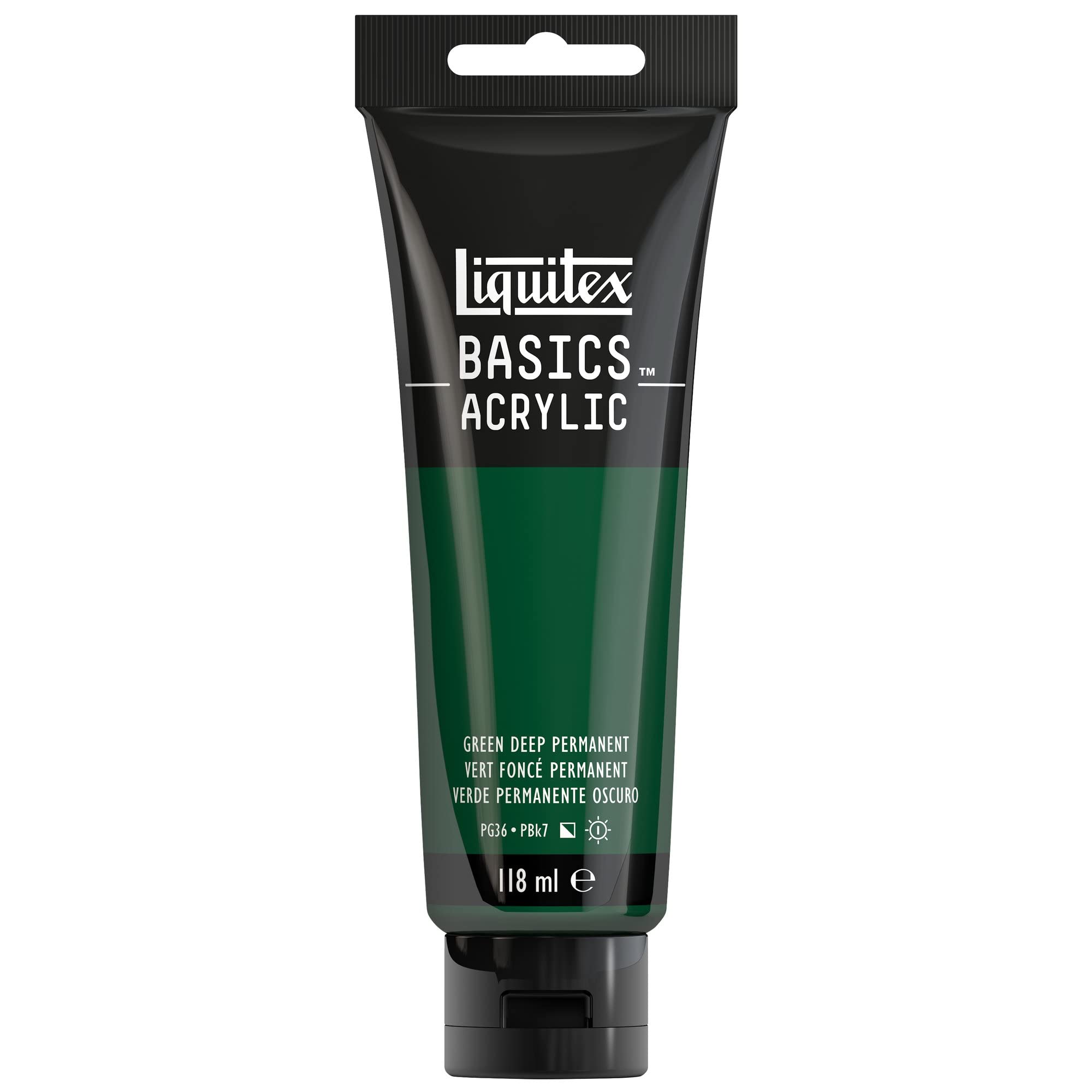 Liquitex BASICS Acrylic Paint - Green Deep Permanent | 118 ml Tube | Artist Quality 1