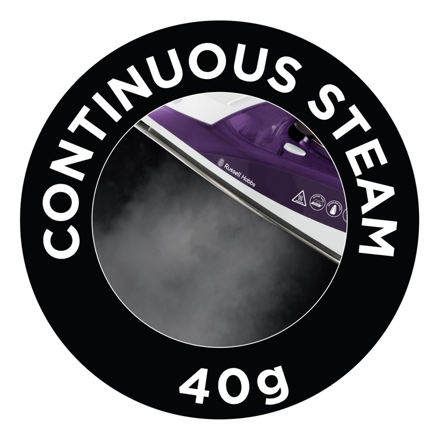 Russell Hobbs Supreme Steam Iron - 2400W Power | Stainless Steel Soleplate | Vertical Steam 7