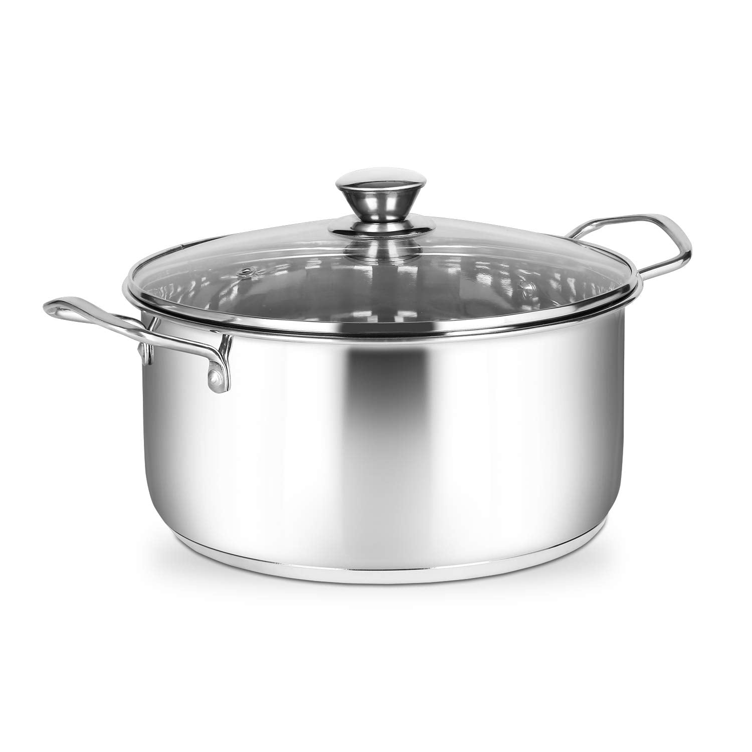 Penguin Home Stainless Steel Stock Pot - 24cm, 5 Litre Capacity | Induction Compatible 1