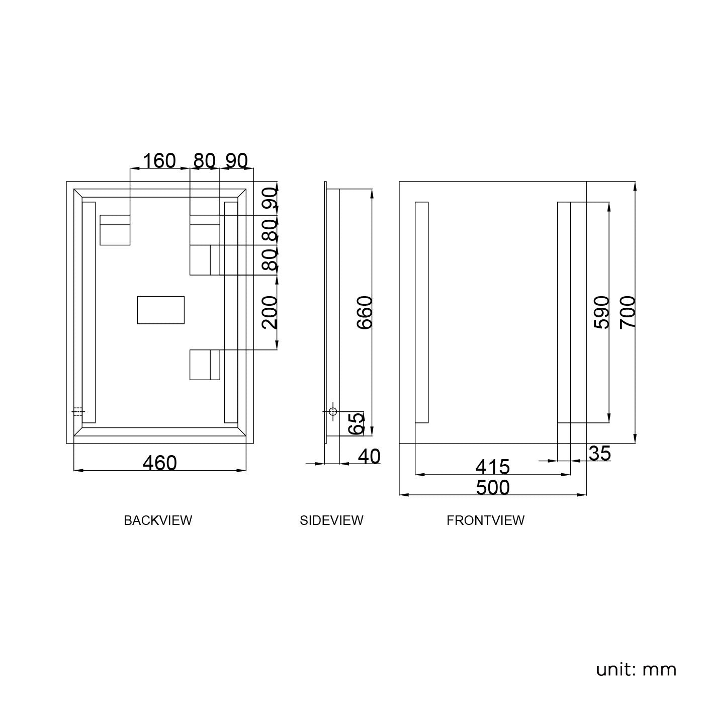 iBathUK Eclipse LED Bathroom Mirror - Battery Operated | 6500K Light | 70L x 50W cm 6