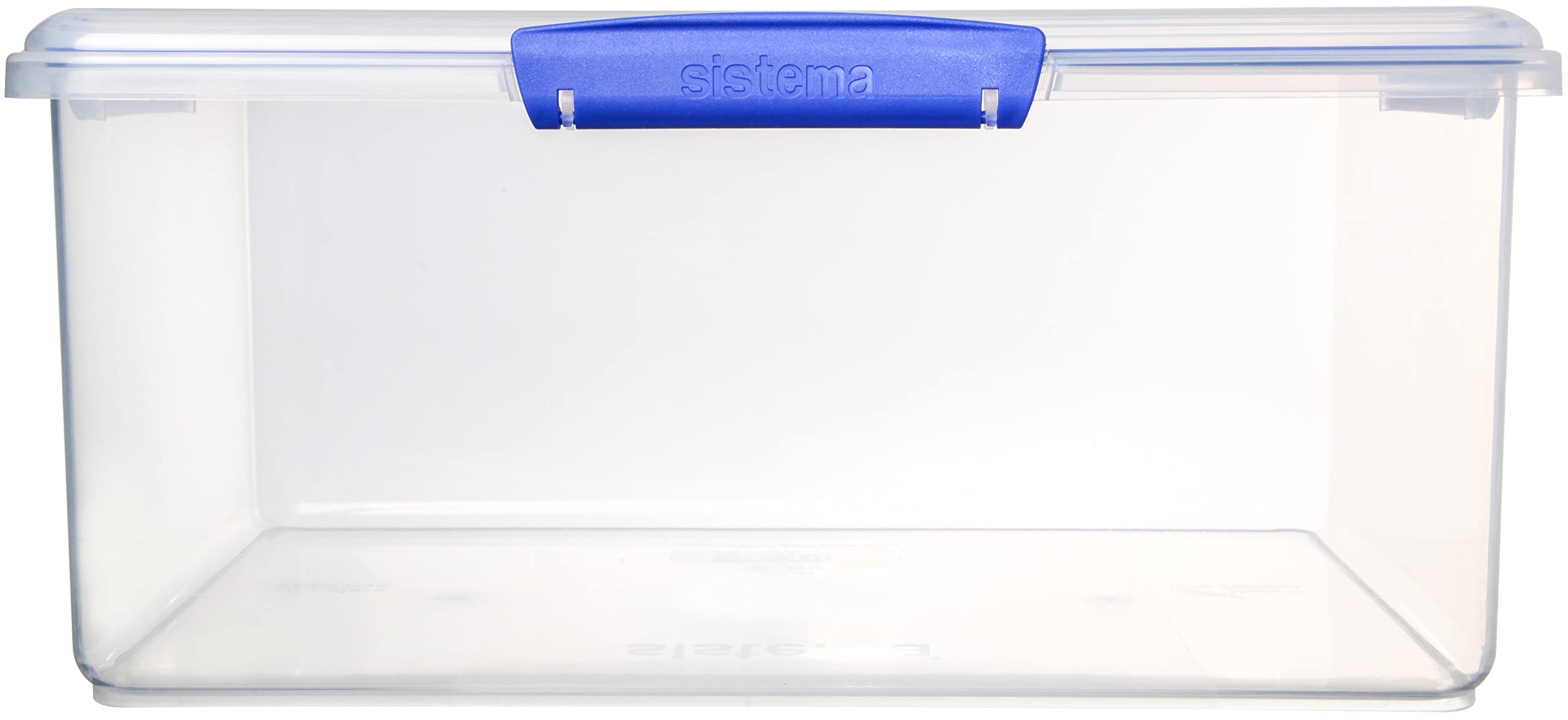 Sistema KLIP IT Food Storage Container - 9.6 L Capacity | Stackable & Airtight | BPA-Free Plastic | Blue Clips | 1 Count 9