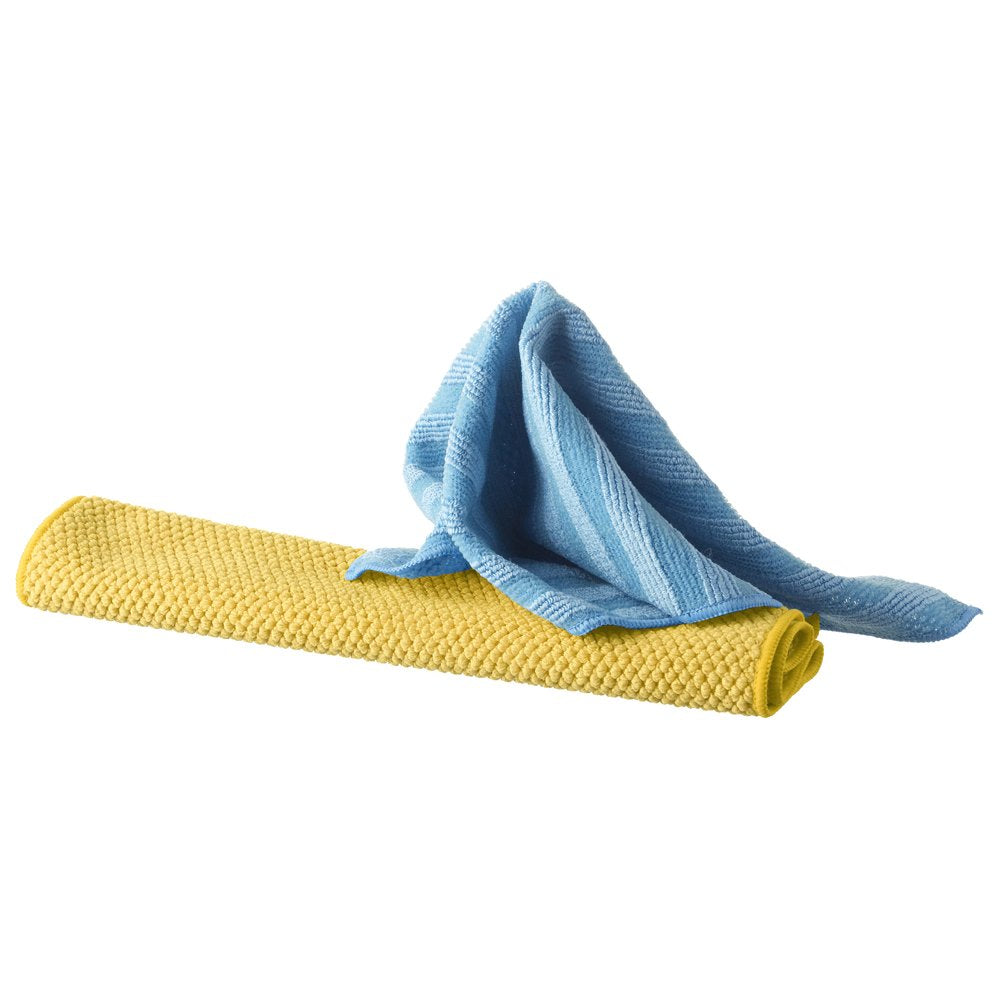 Spontex Microfibre Bathroom Kit - Removes Grime & Watermarks | 2 Cloths | Washable 500 Times 2