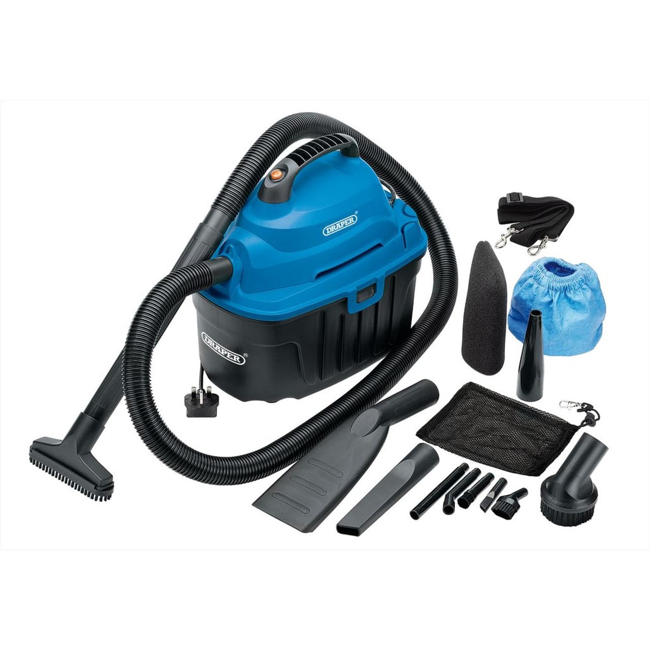 Draper 1000W Wet-Dry Vacuum Cleaner - 10L Capacity | Lightweight 3.8kg | Includes 12 Accessories 3
