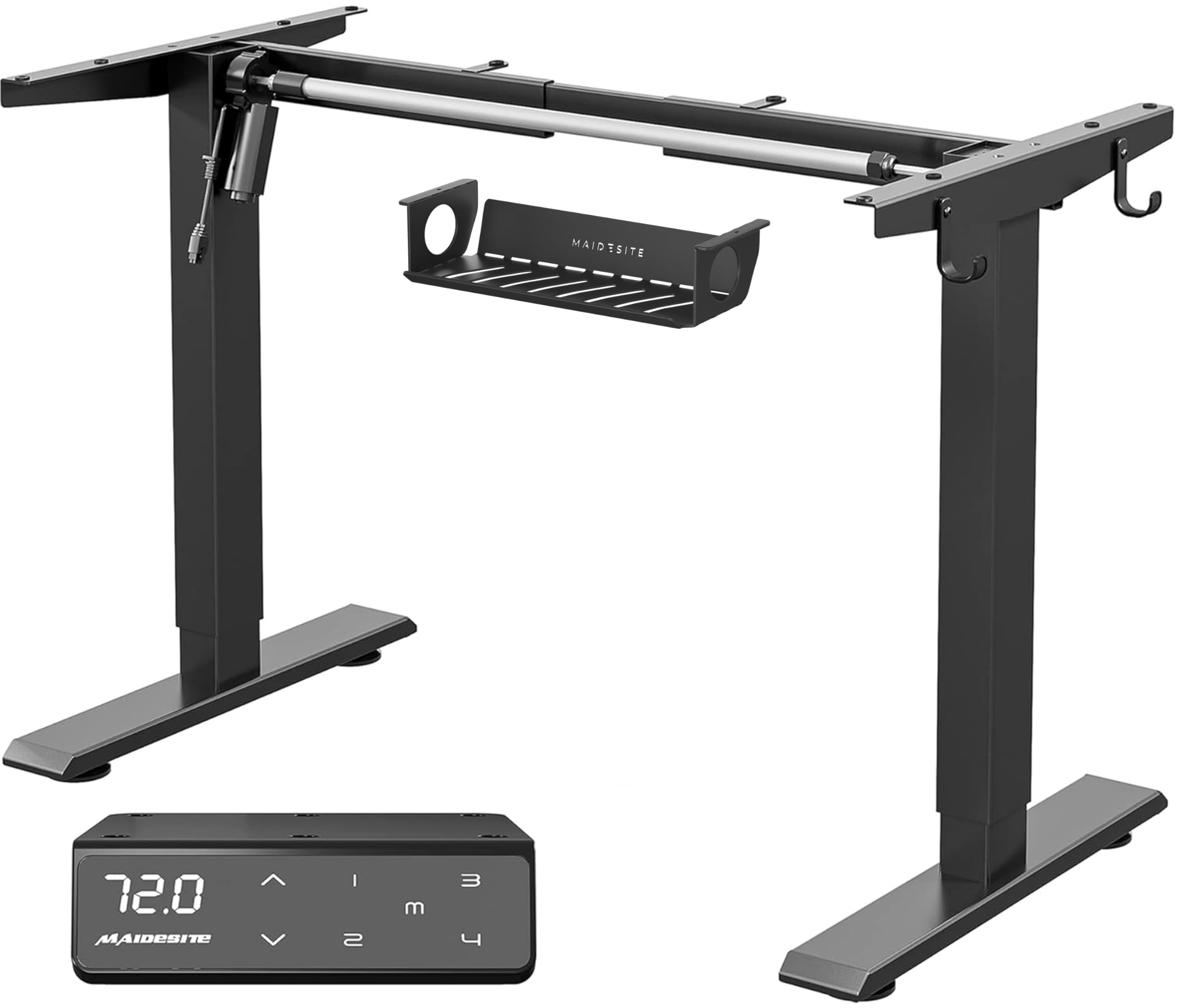 MAIDeSITe Electric Standing Desk Frame - Two-Stage Height Adjustable | 72-120 cm Range | 80kg Load