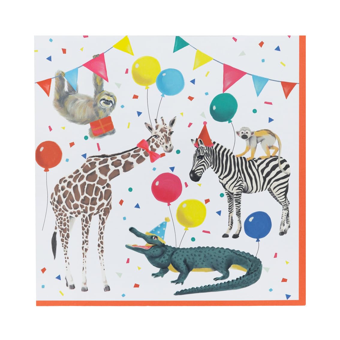 Talking Tables Safari Animal Themed Paper Napkins - 20 Pack | 33cm Luncheon Size | Recycled Paper 1