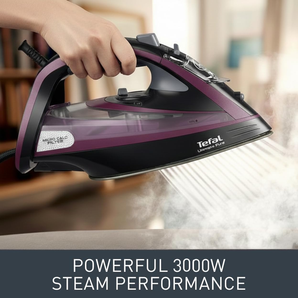 Tefal Ultimate Pure Steam Iron - 3000W Power | 240 g/min Boost | Micro Calc Filter 3