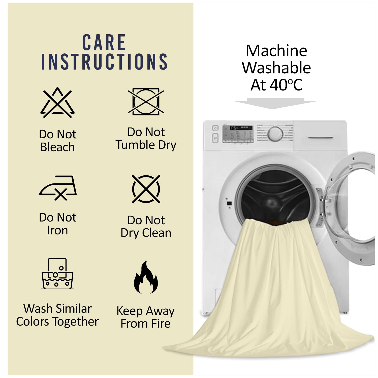 Super Dreamer Microfiber Fitted Sheet - Double | 100% Polyester | Cream 7