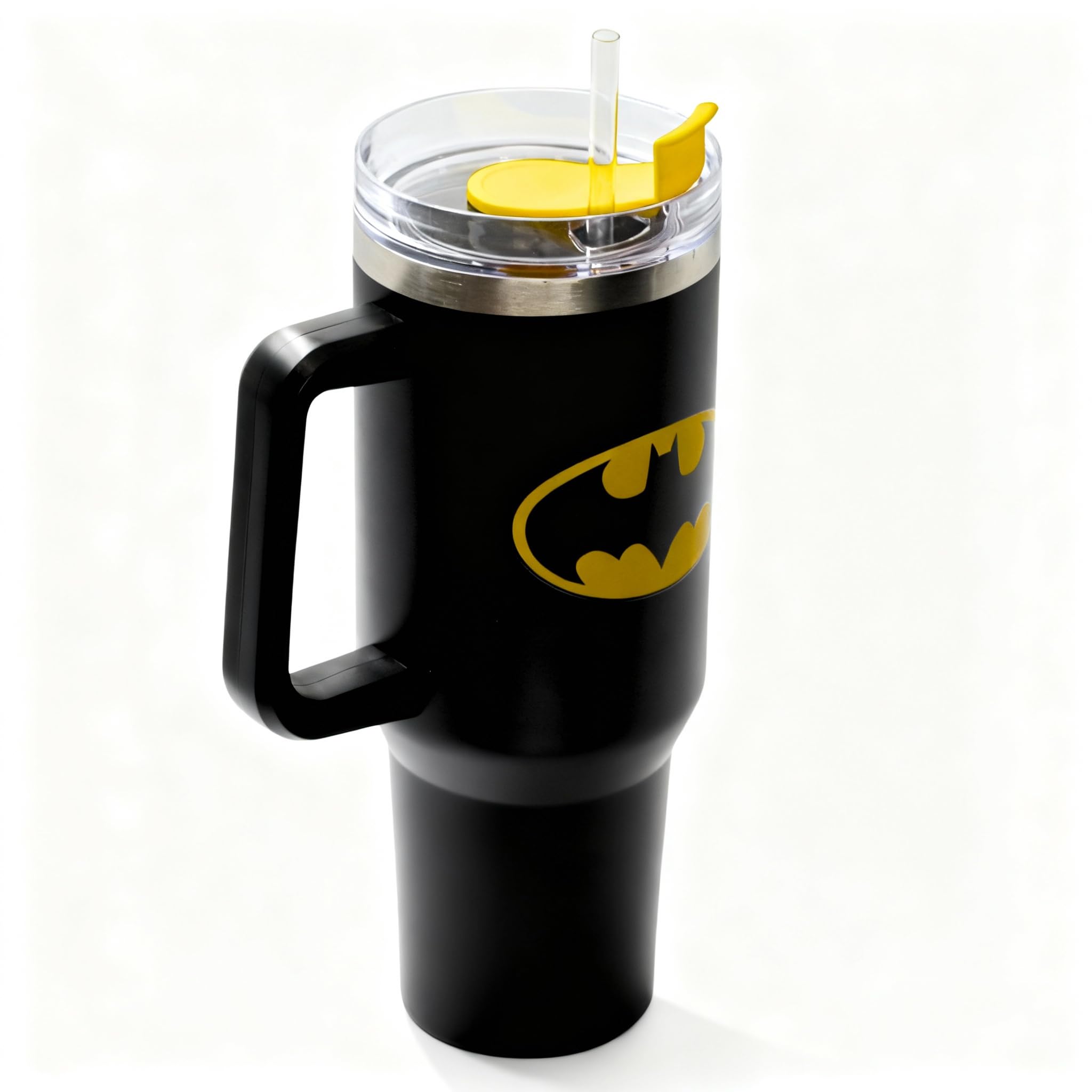 HOX Batman 1200ml Insulated Stainless Steel Tumbler with Handle and Straw | Cold 17Hrs/Hot 5Hrs 5