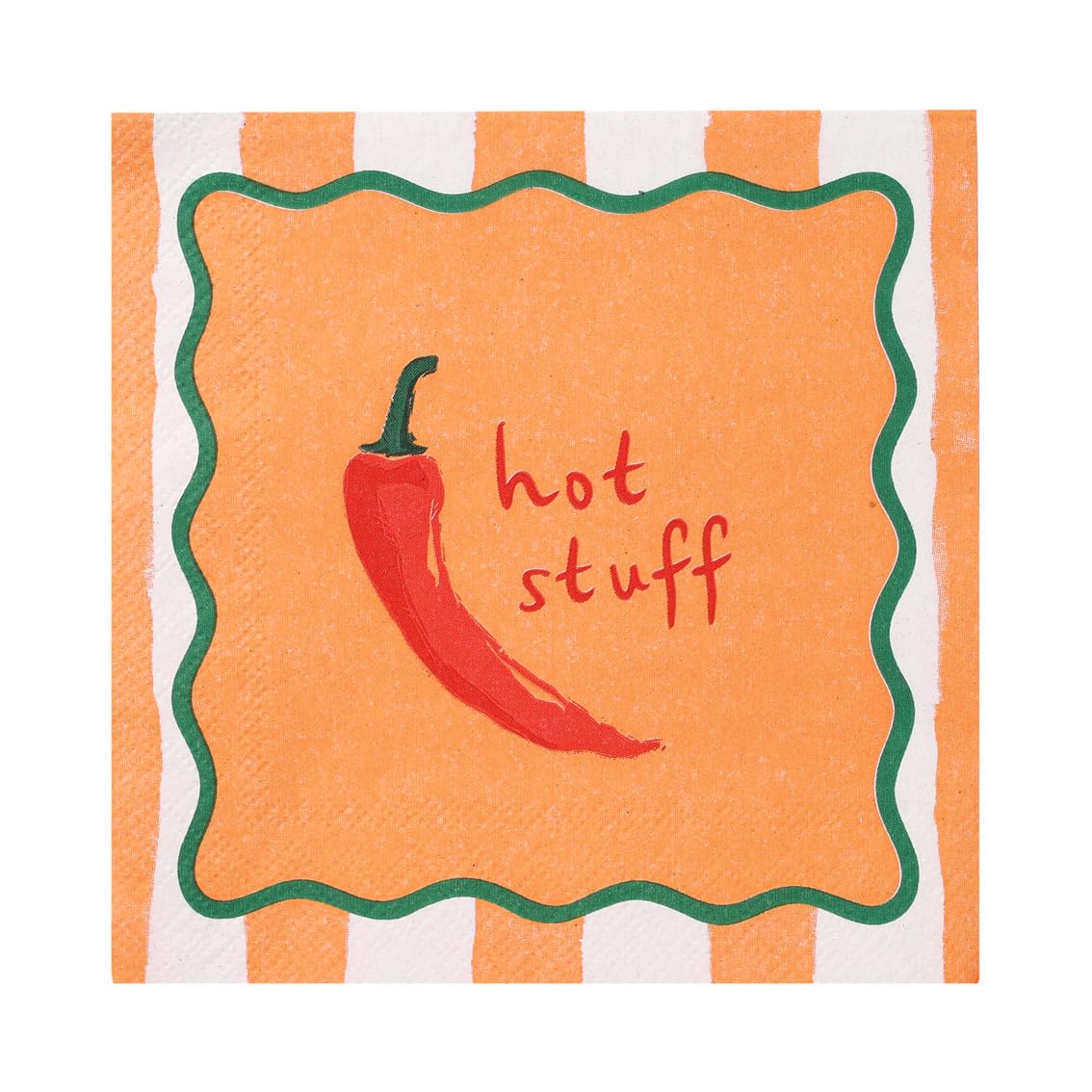 Talking Tables Chilli Patterned Paper Cocktail Napkins - 20 Pack | 25cm Square | Recyclable 1