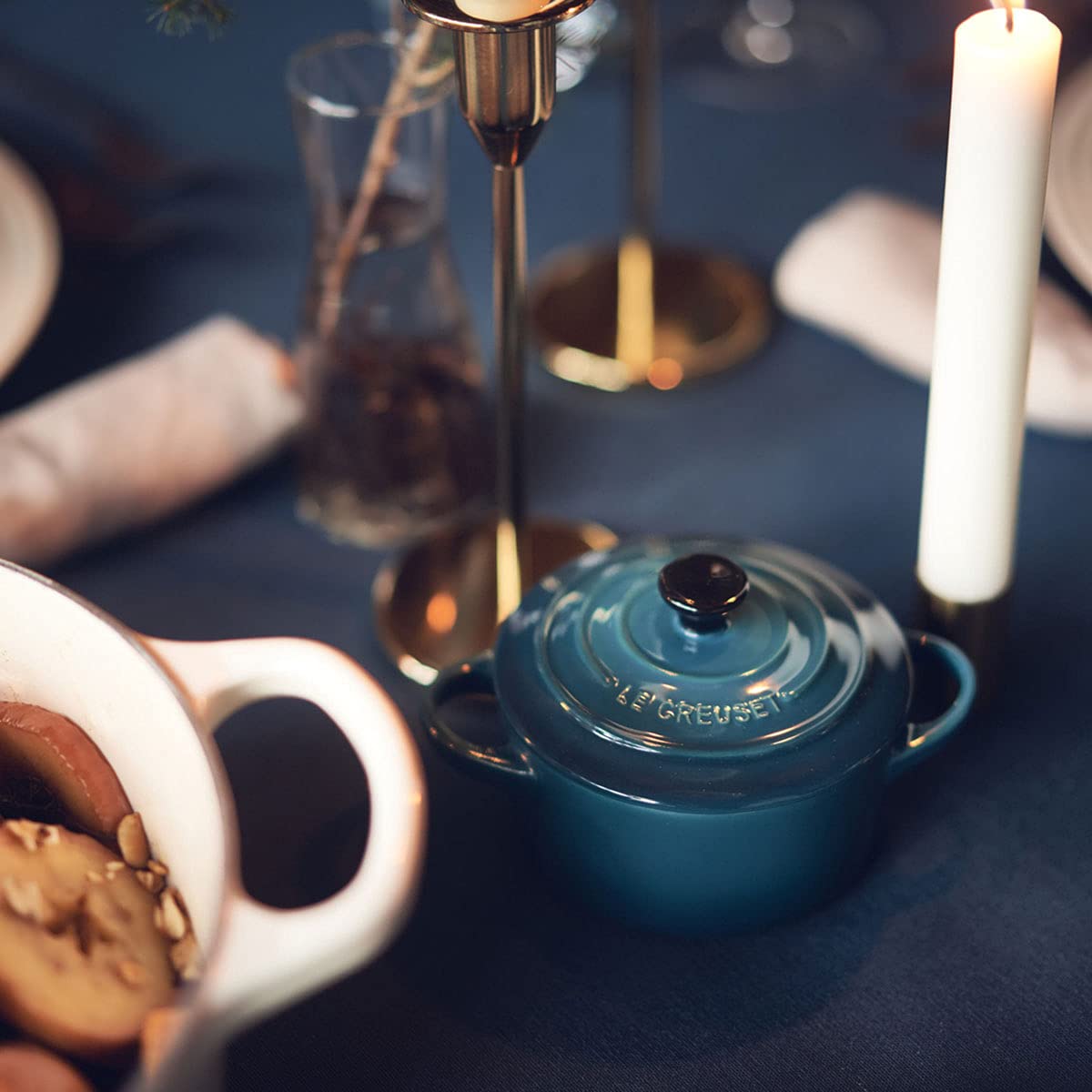 LE CREUSET Stoneware Petite Round Casserole - 0.25 L Capacity | Deep Teal | Chip-Resistant 2