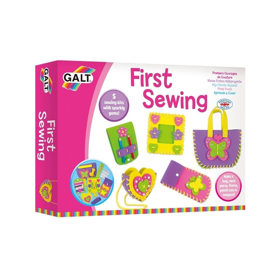 Galt First Sewing Kids Craft Kit A4085G - Foam Projects for Ages 5+ | Includes 5 Kits & Guide 1