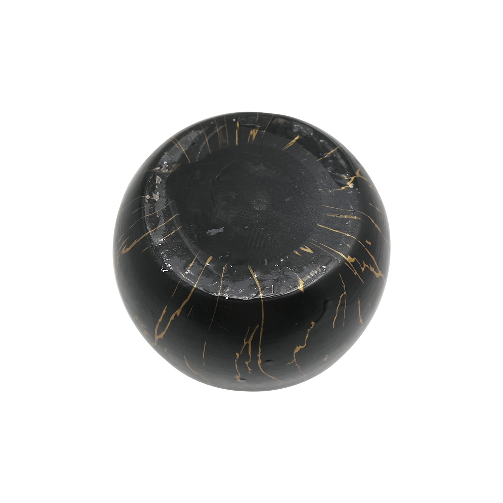 Ram ONLINE Ceramic Money Pot - Black Marble Effect Savings Piggy Bank | Smash to Open | 14cm Cube 4