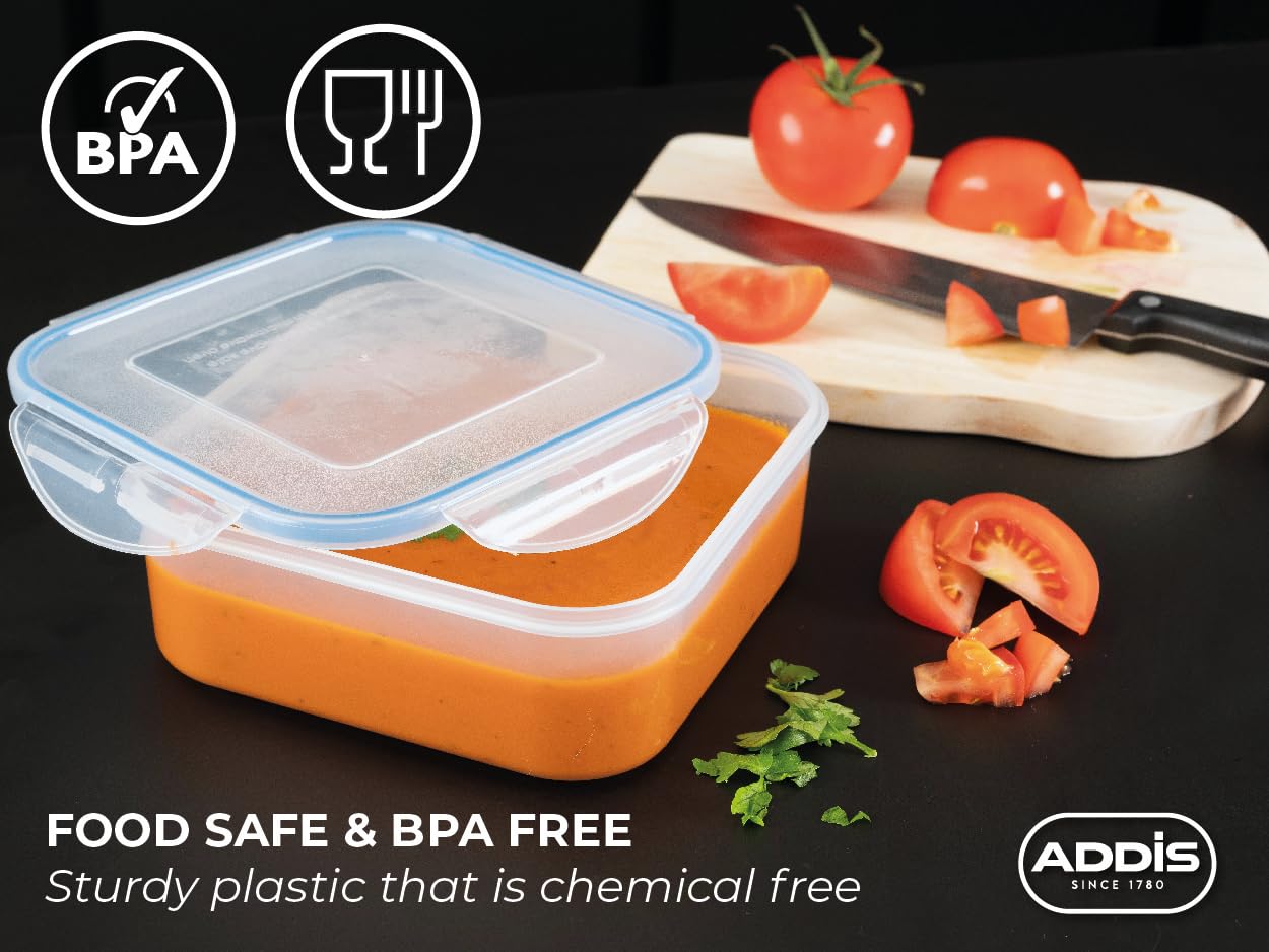 Addis Clip Tight Food Storage Container - 5.3 Litre Large Rectangle | Airtight & Stackable 5