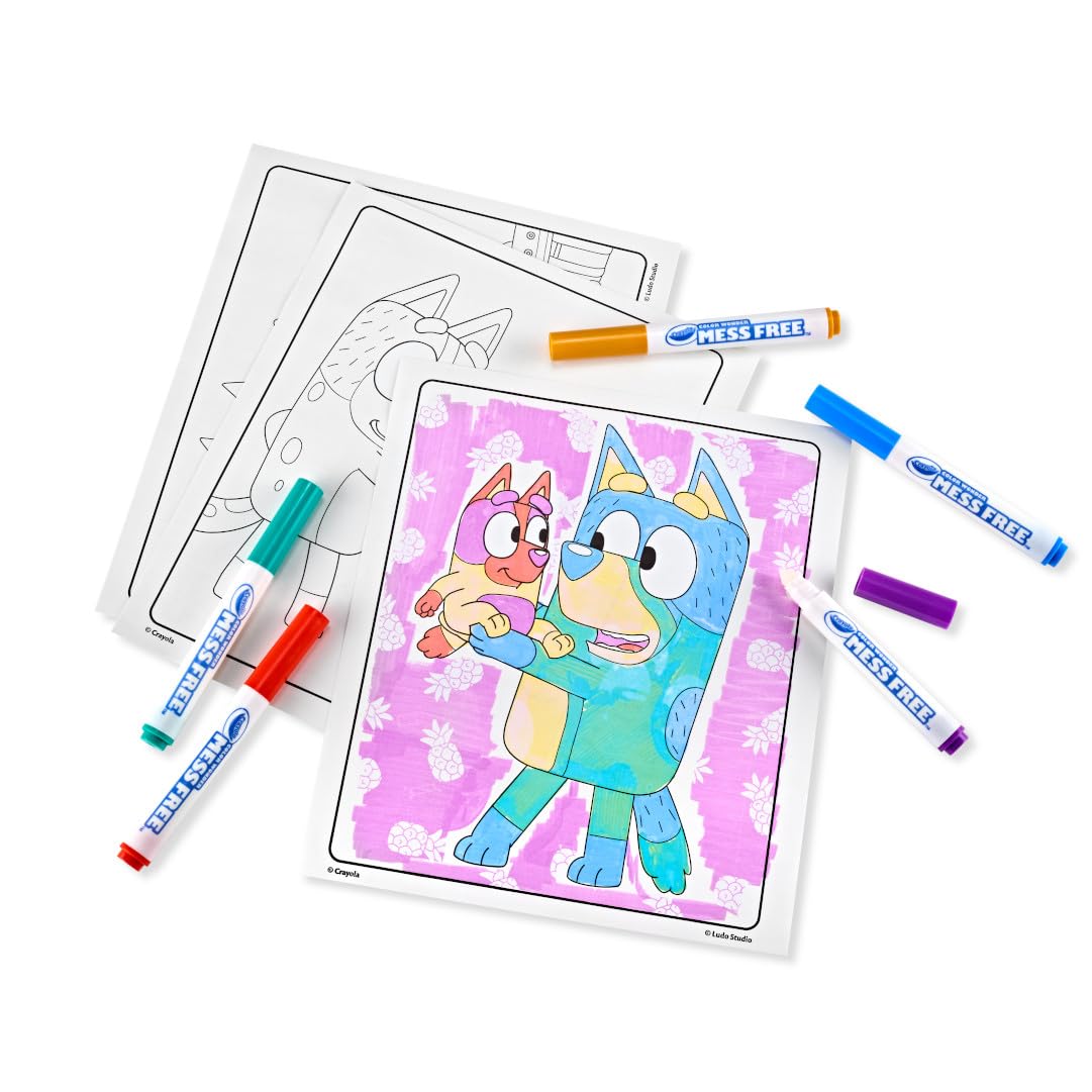 CRAYOLA Color Wonder Bluey Mess-Free Colouring Book | 18 Pages, 5 Markers | Ages 3+ 3
