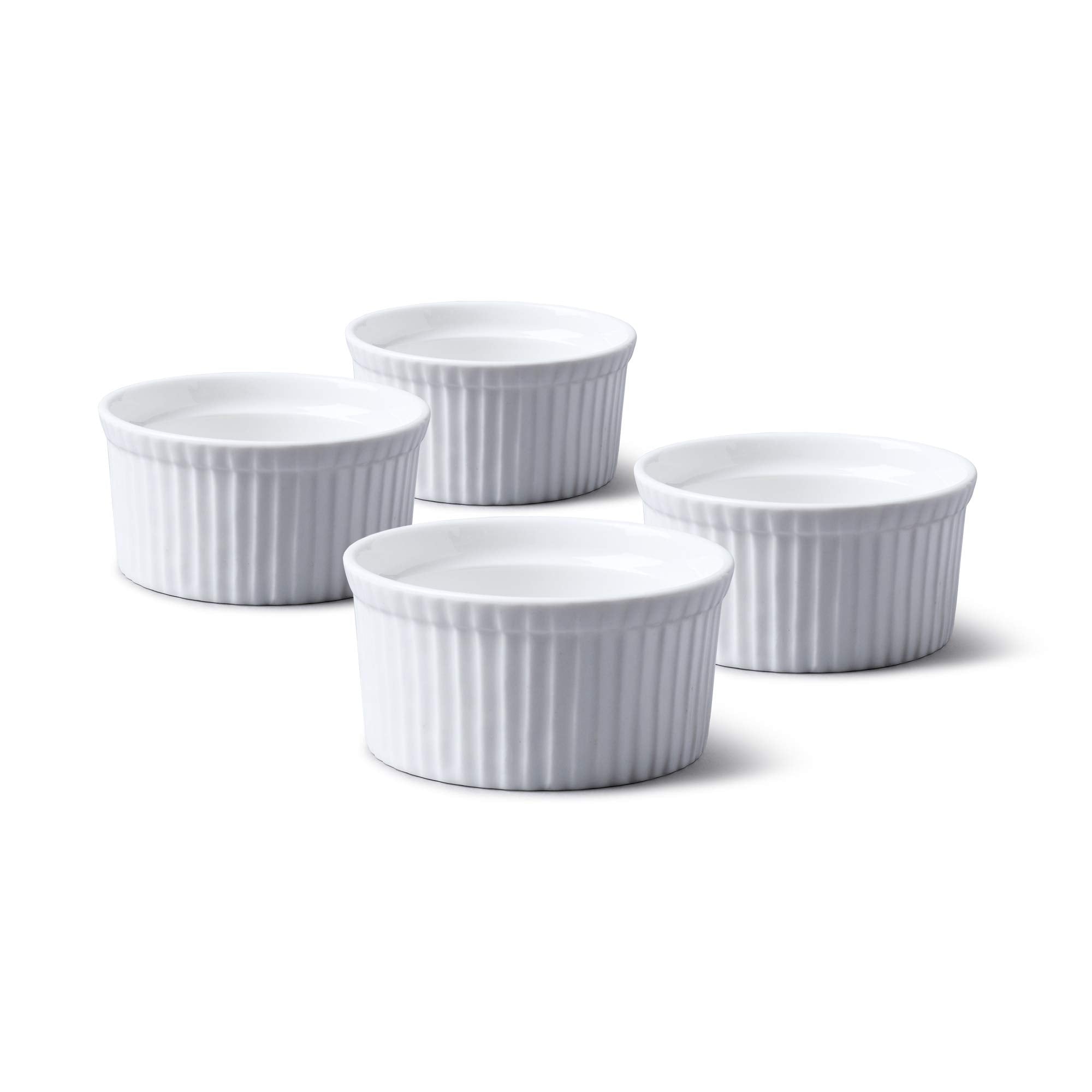 WM Bartleet & Sons 1750 Traditional Porcelain Ramekins - Set of 4, 9cm Diameter | Oven, Microwave, Freezer Safe 1