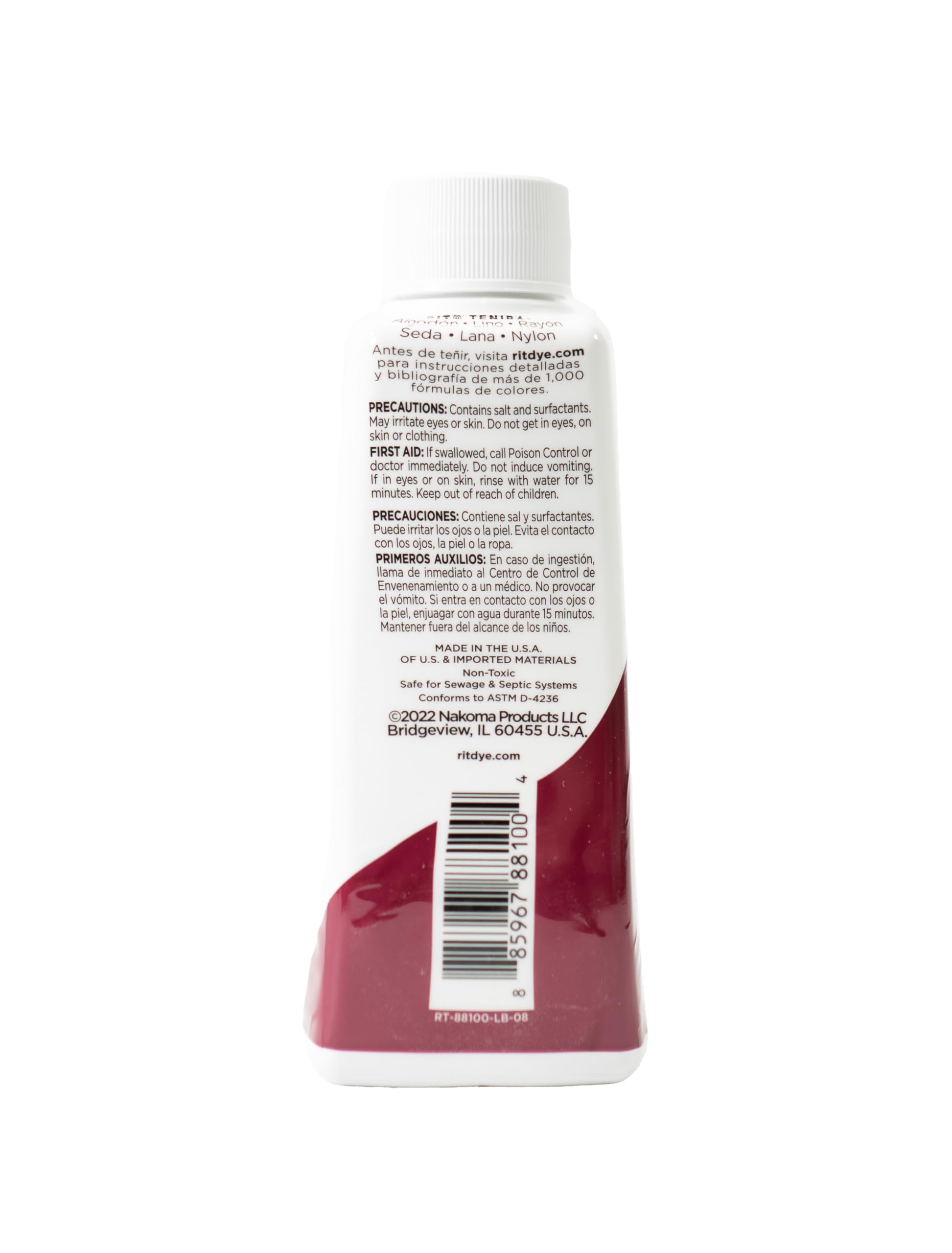 Mouldmaster Rit Dye Liquid All-Purpose Dye - Wine Color | 236 ml | Non-Toxic 5