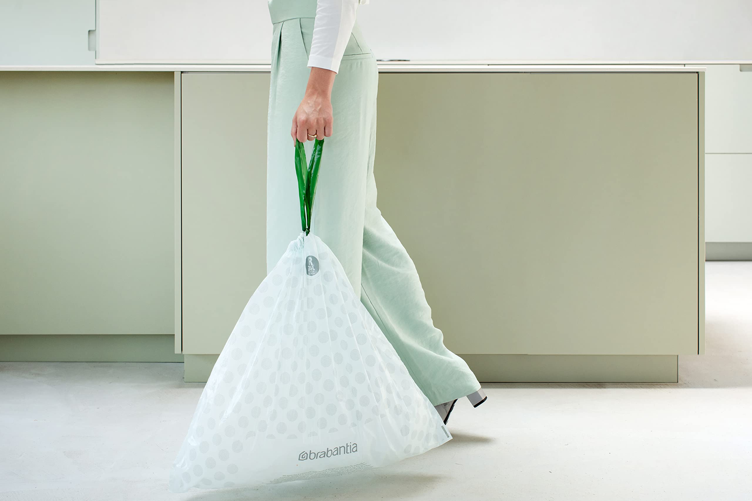 Brabantia PerfectFit Bin Liners - 3 Litre Size A, Tear-Resistant Plastic Bags with Tie Tape, 200 Count, White 7