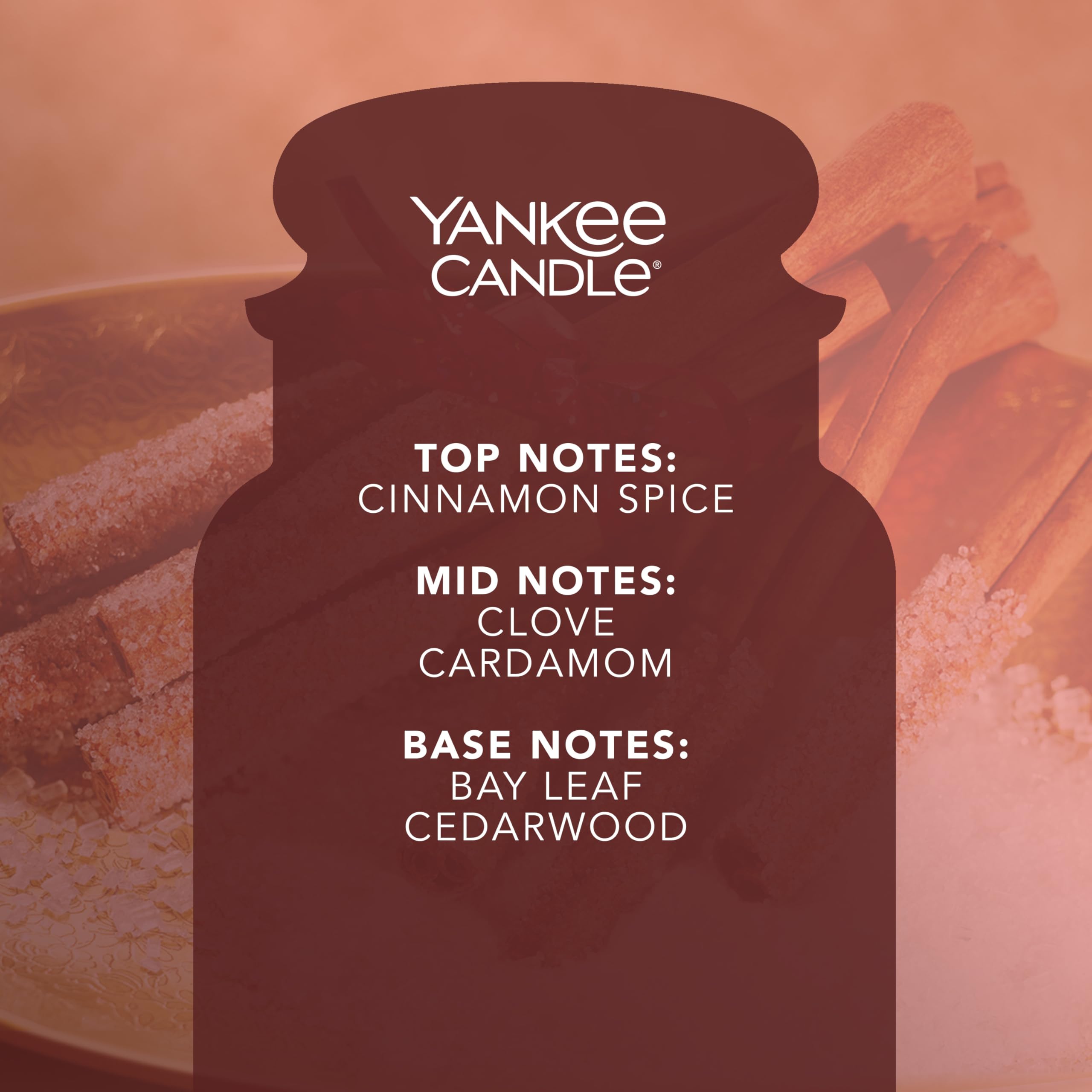Yankee Candle Sparkling Cinnamon Large Jar Scented Candle | Up to 150 Hour Burn Time | 623g 3