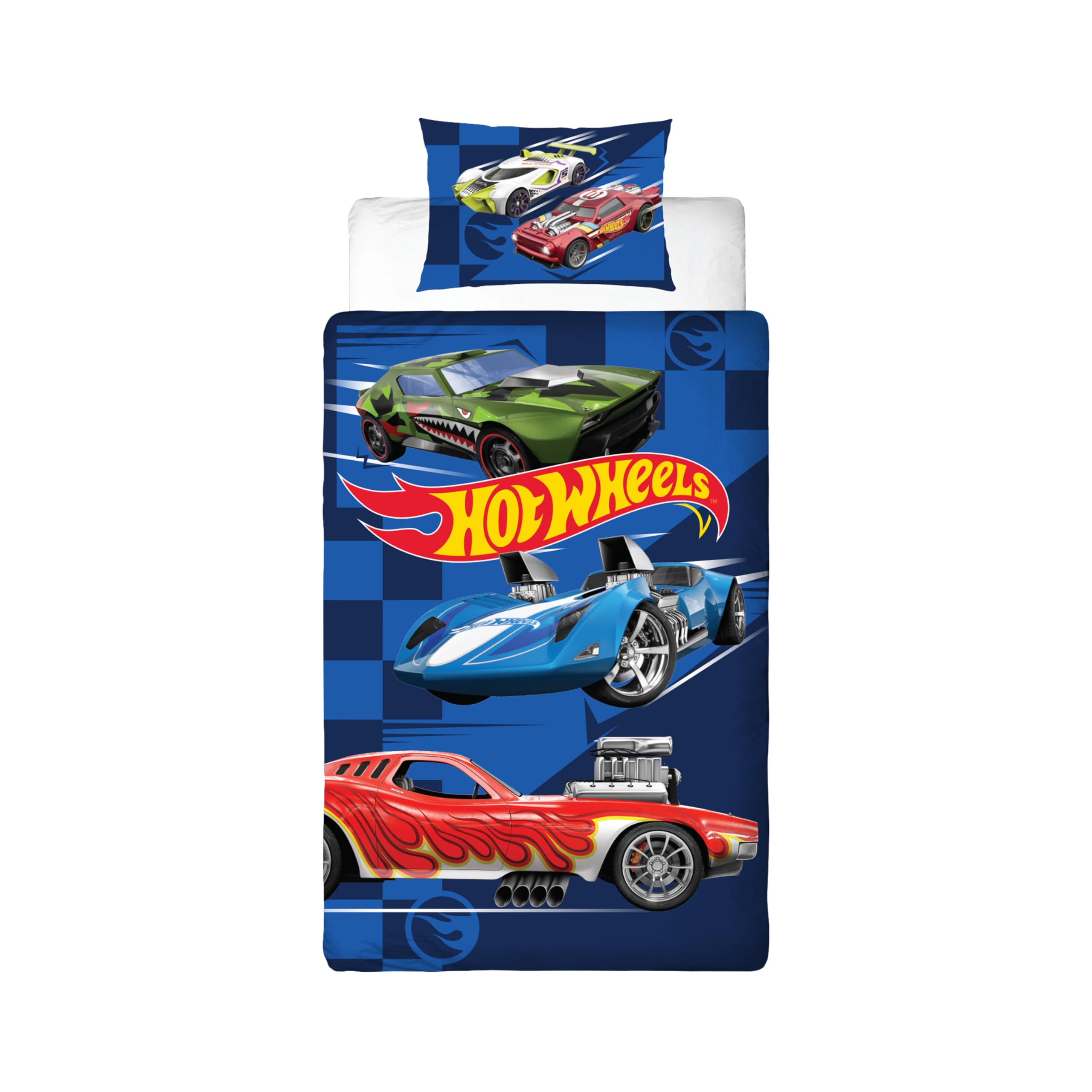 Character World Hot Wheels Officially Licensed Single Duvet Cover Set | 135 x 200cm | 100% Polyester 2