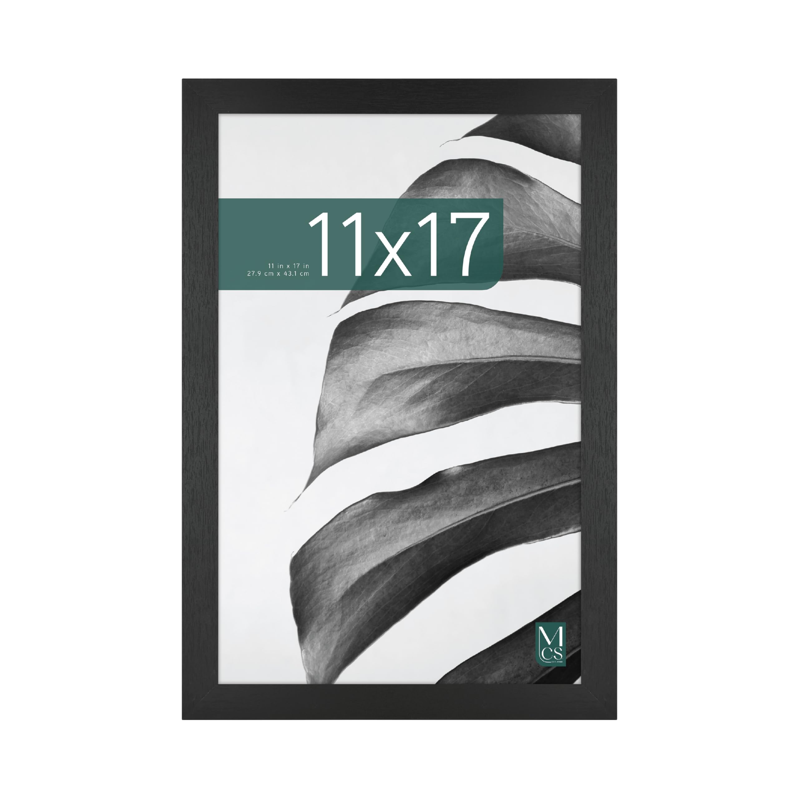 MCS Studio Gallery Frame 63713 - 11x17 Inch, Black Woodgrain Finish | Tabletop & Wall Mount 1