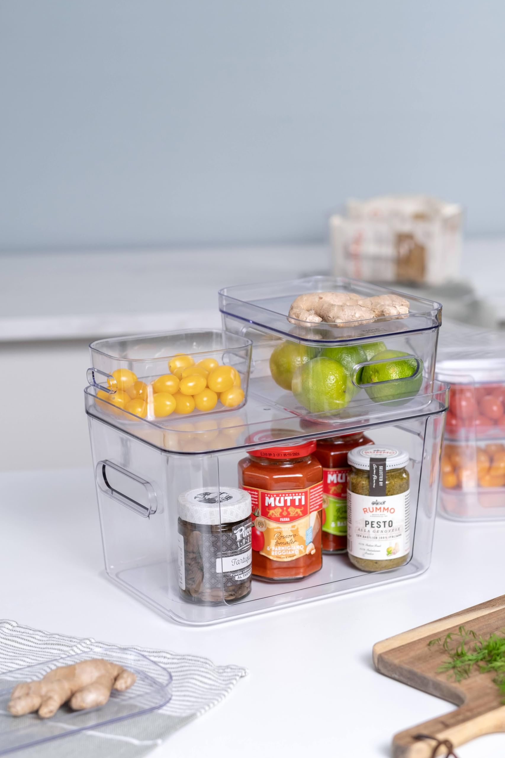 SmartStore Compact Clear Storage Box S - Small Fridge & Kitchen Organizer | 1.5L Capacity | Transparent 3