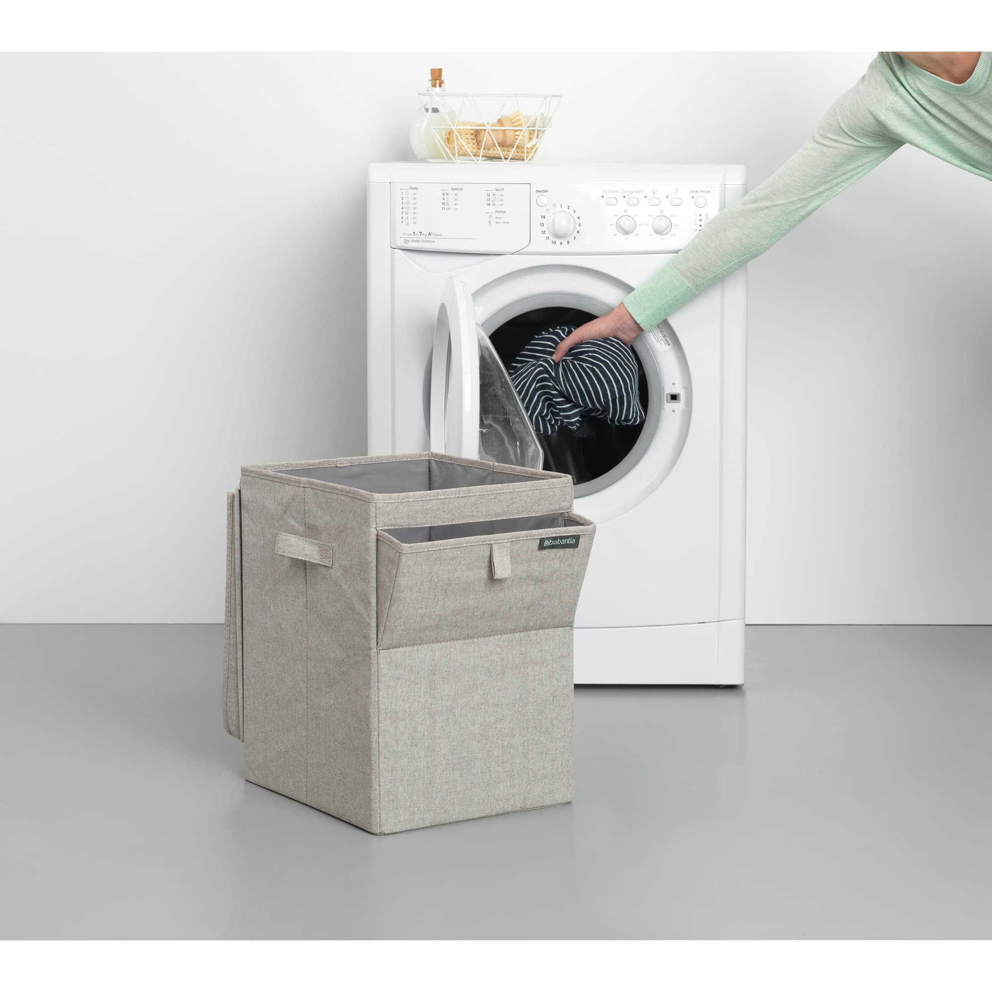 Brabantia Stackable Laundry Box - 35L Capacity | Front & Top Opening | Grey 6