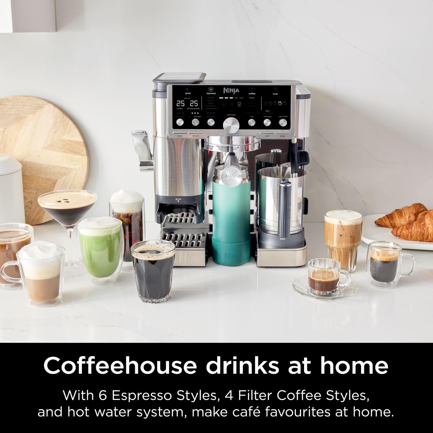 Ninja Luxe Pro 3-in-1 Bean-to-Cup Coffee Machine - Espresso, Cold Brew, Filter | Silver 5