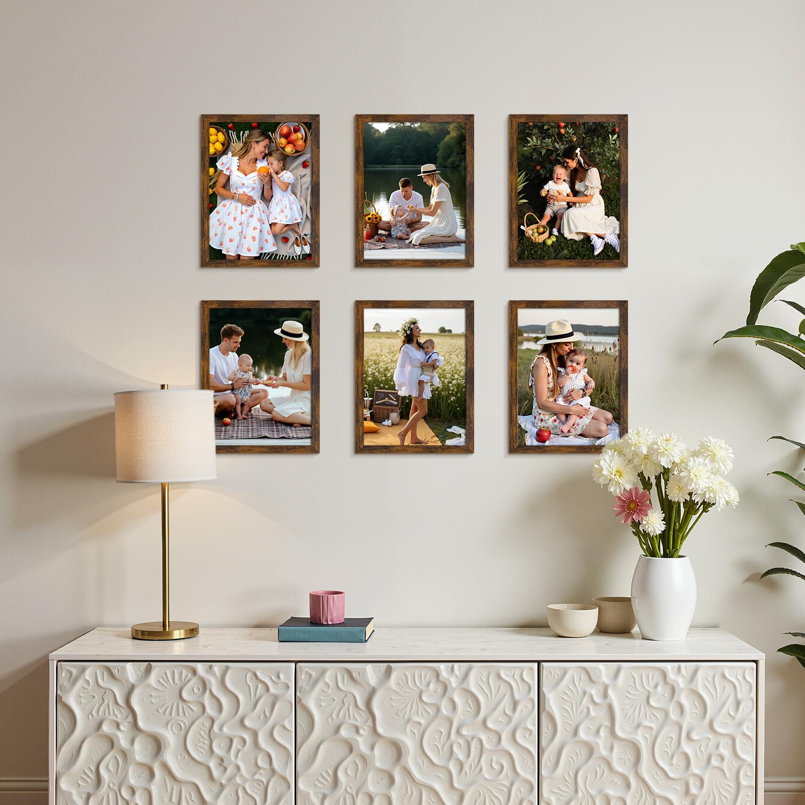 Ditwis 8x6 Classic Brown Photo Frame for Wall or Tabletop Display | PVC Frame, PS Window 4