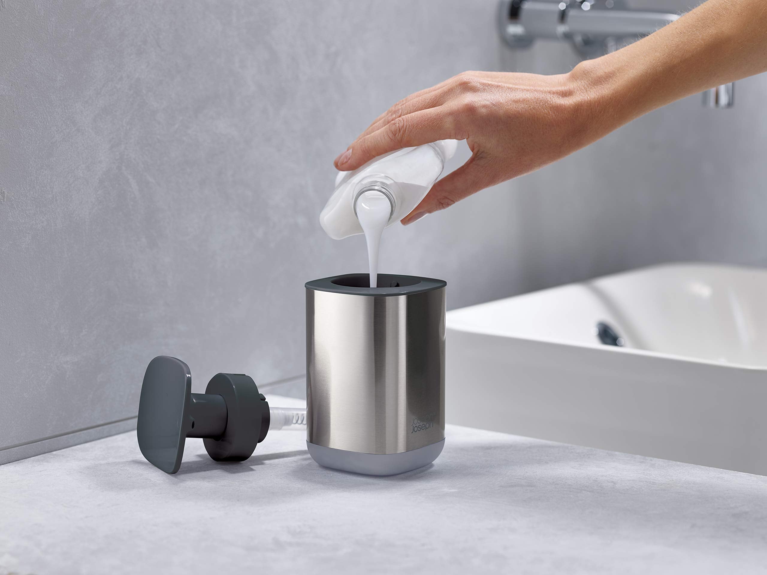 Joseph Joseph Rethink Your Sink Extendable Dish Drainer Rack with Soap Dispenser | Stainless Steel 3