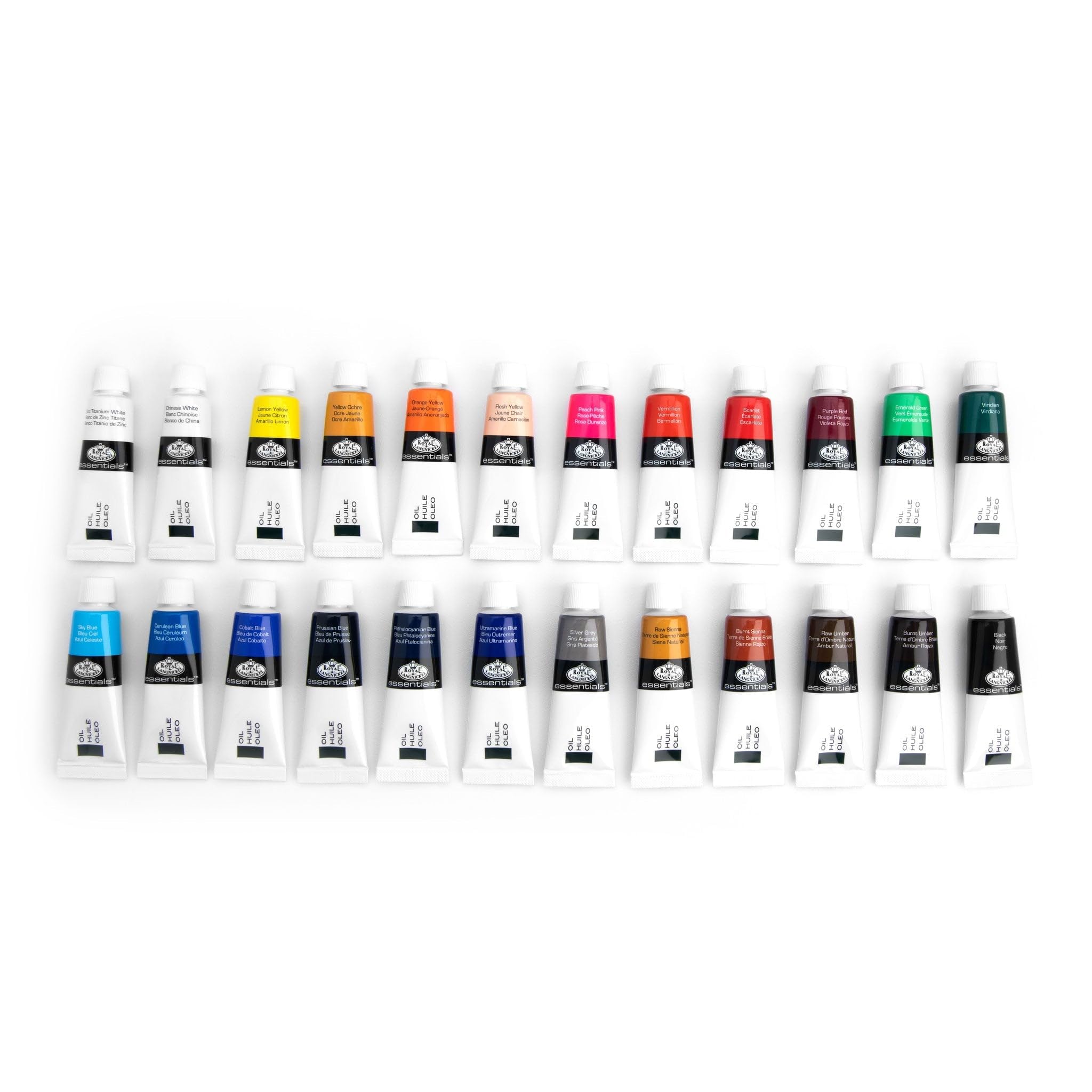 Royal & Langnickel Oil Painting Colour Set - 24 Tubes x 12ml | Highly Pigmented | Medium Viscosity 7