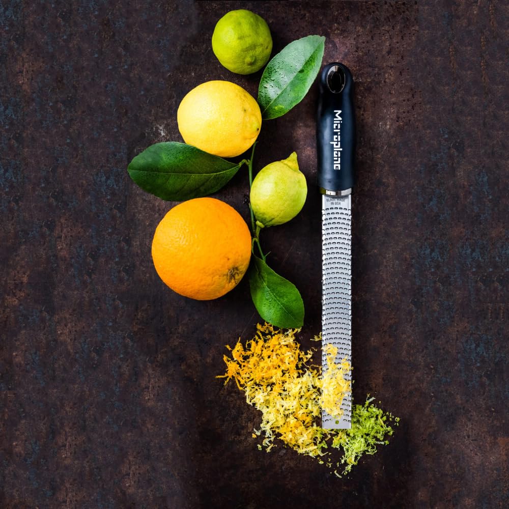 Microplane Zester Grater - Ultra-Sharp Stainless Steel Blade | Black | Made in USA 6