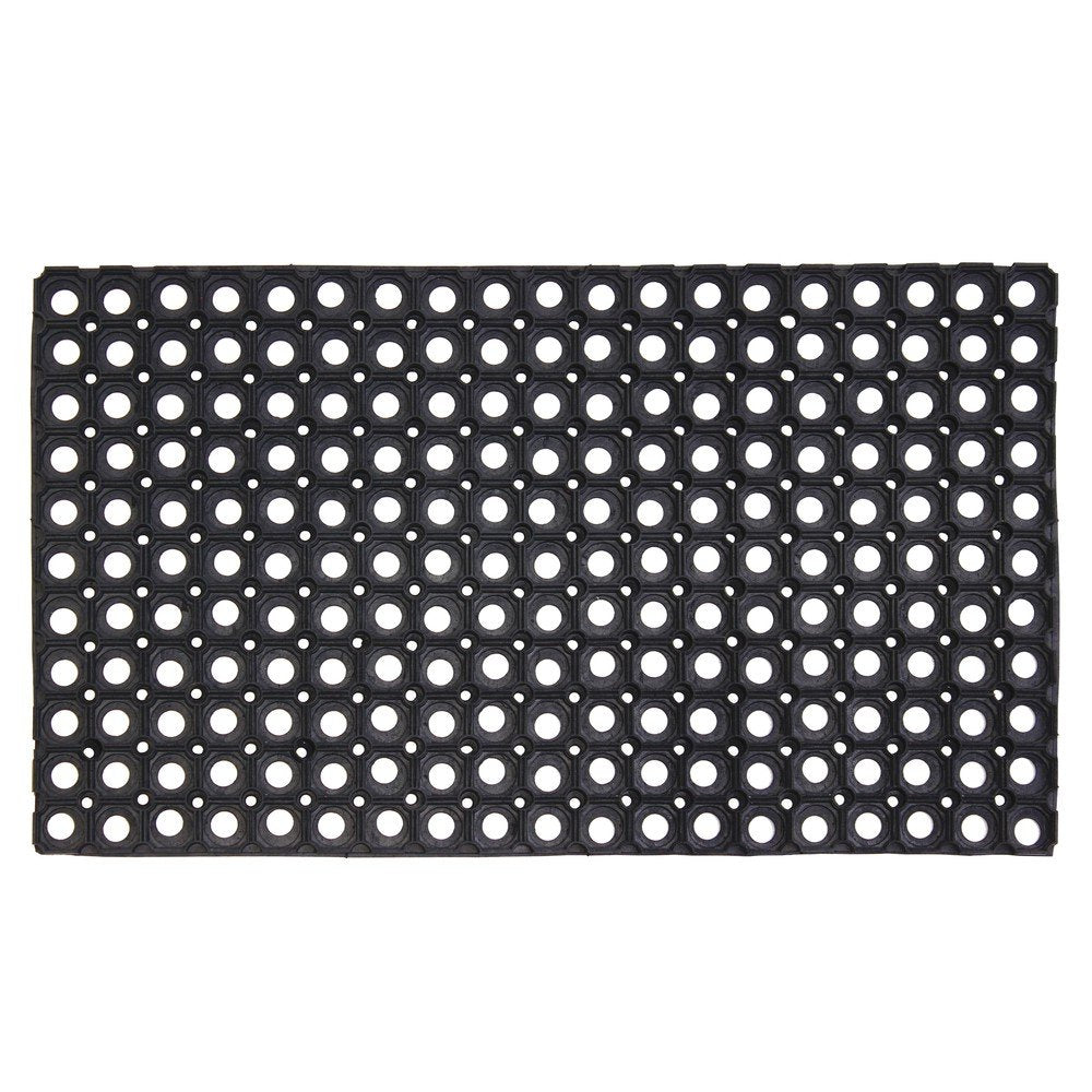 JVL Rondo Heavy Duty Outdoor Rubber Ring Doormat - Black, 50 x 100 cm 4