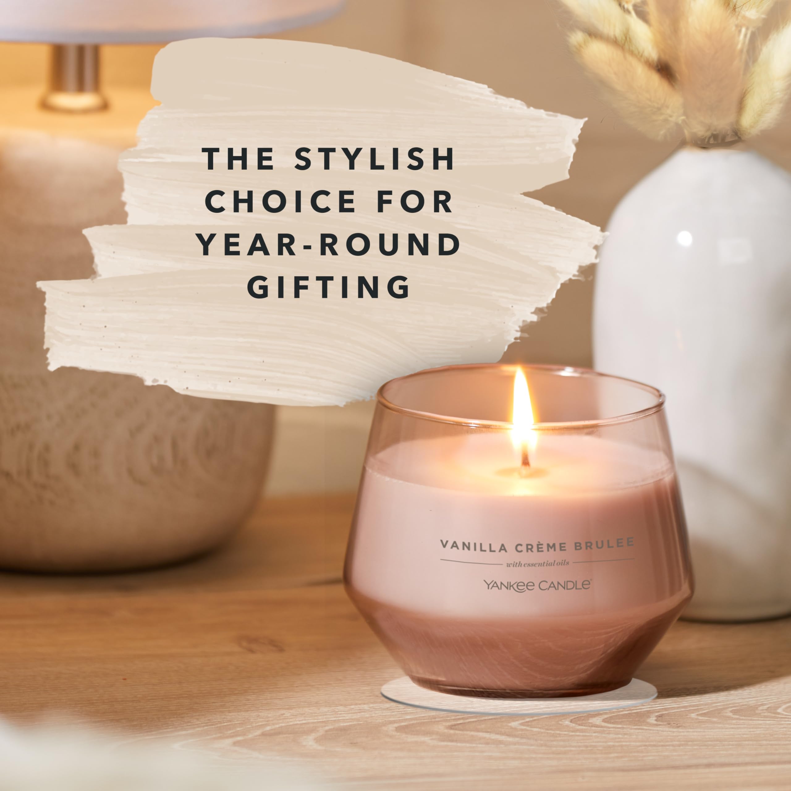 Yankee Candle Vanilla Crème Brulee Scented Candle | Studio Collection | 35-50 Hour Burn Time | 284g 6