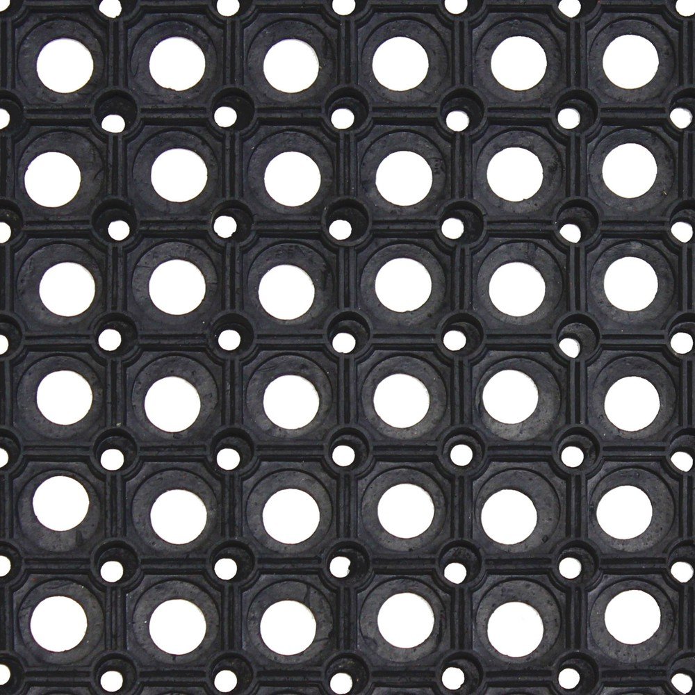 JVL Rondo Heavy Duty Outdoor Rubber Ring Doormat - Black, 50 x 100 cm 7