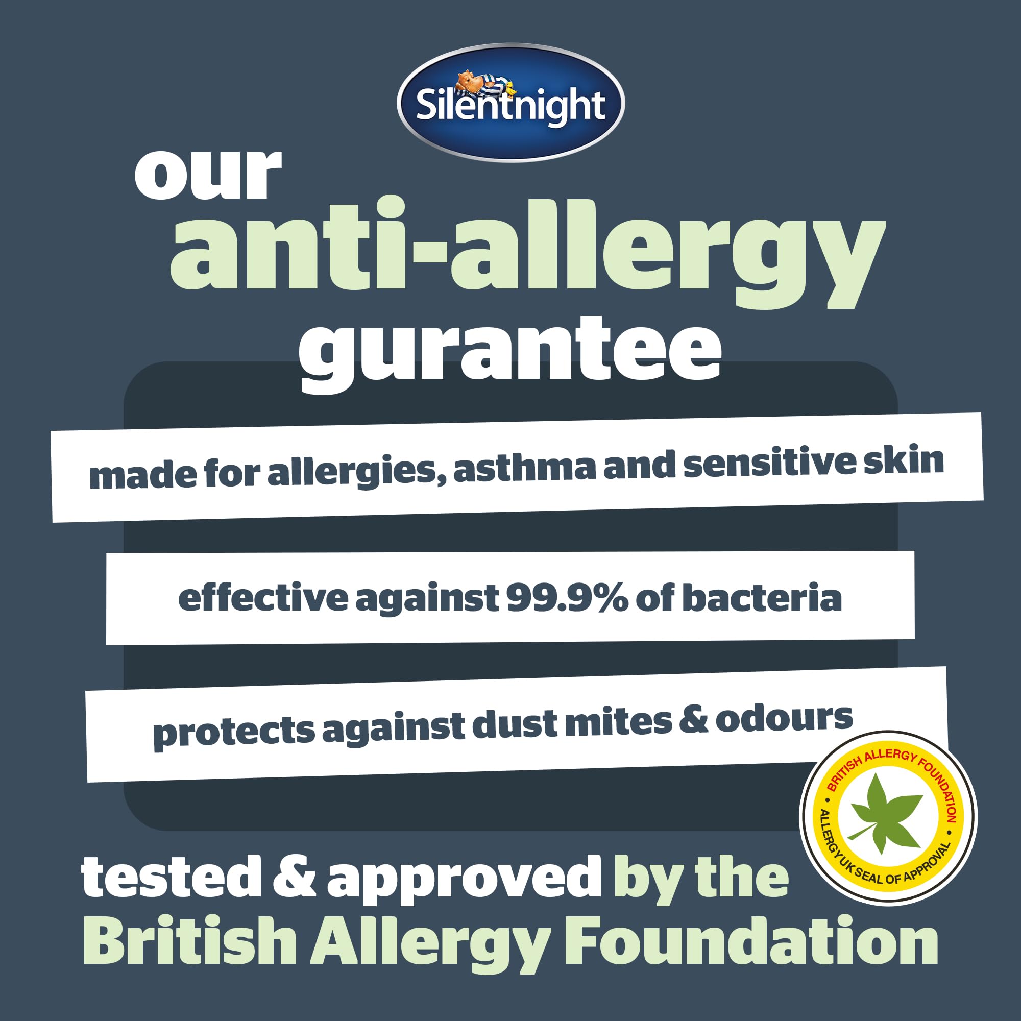 Silentnight Anti-Allergy Double Mattress Topper | Microfibre | Elasticated Straps 3