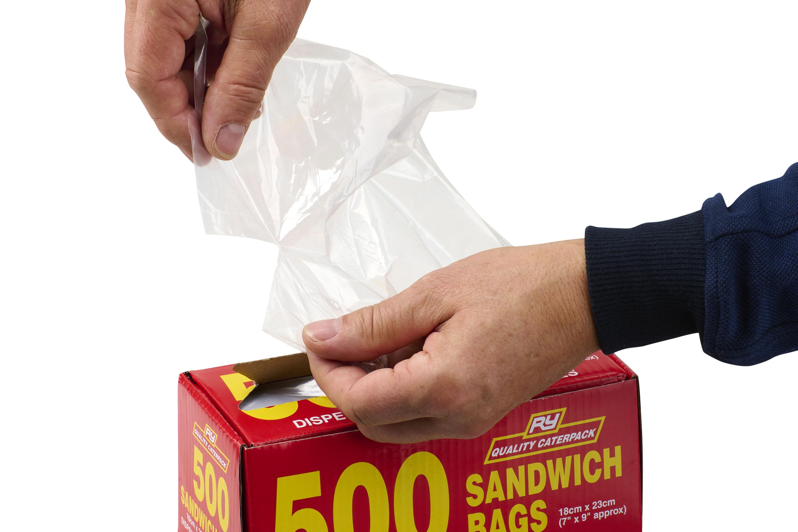 CATERPACK BY ROBINSON YOUNG Sandwich Bags - Dispenser Pack of 500 | 18x23 cm | Freezer Safe 3