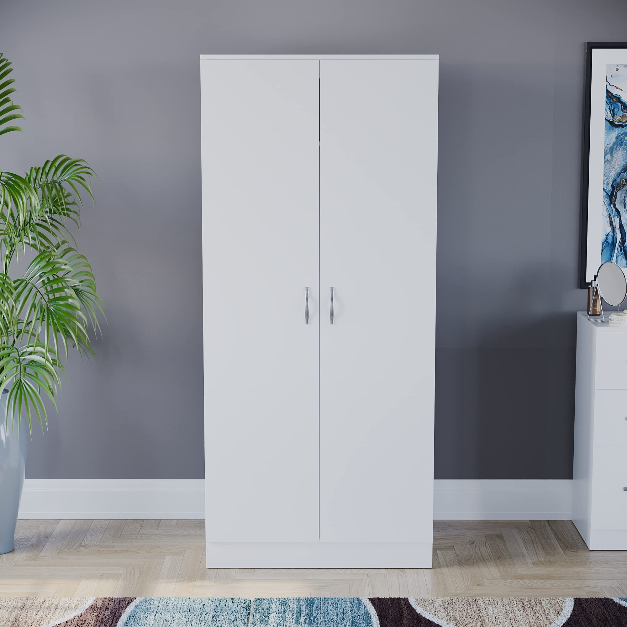 Vida Designs Riano 2 Door Wardrobe - Sturdy MDF/Chipboard Construction | H170 x W76 cm 4