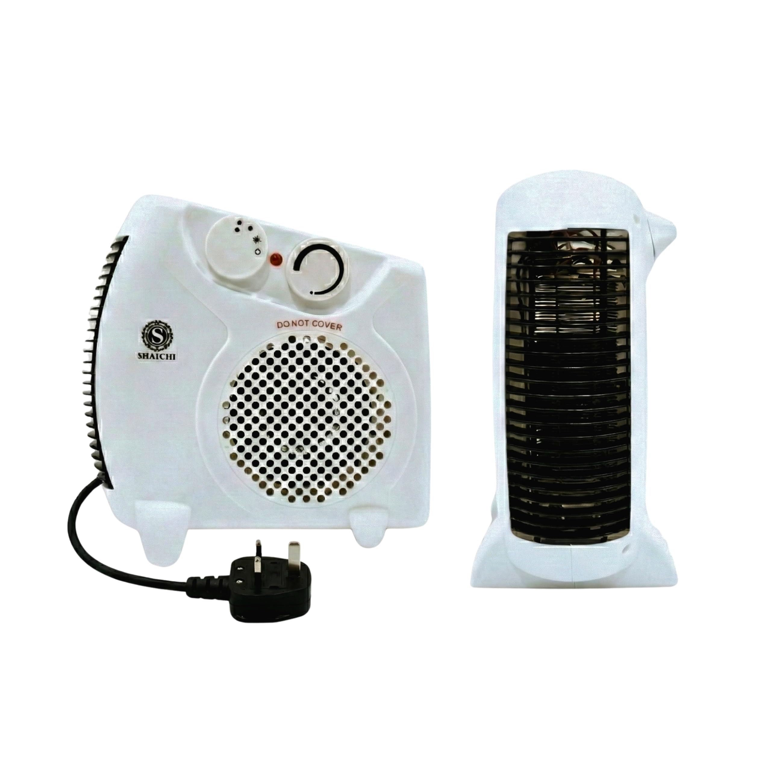 SHATCHI 2000W Upright & Flat Fan Heater | 2 Heat Settings | Adjustable Thermostat | Portable 1