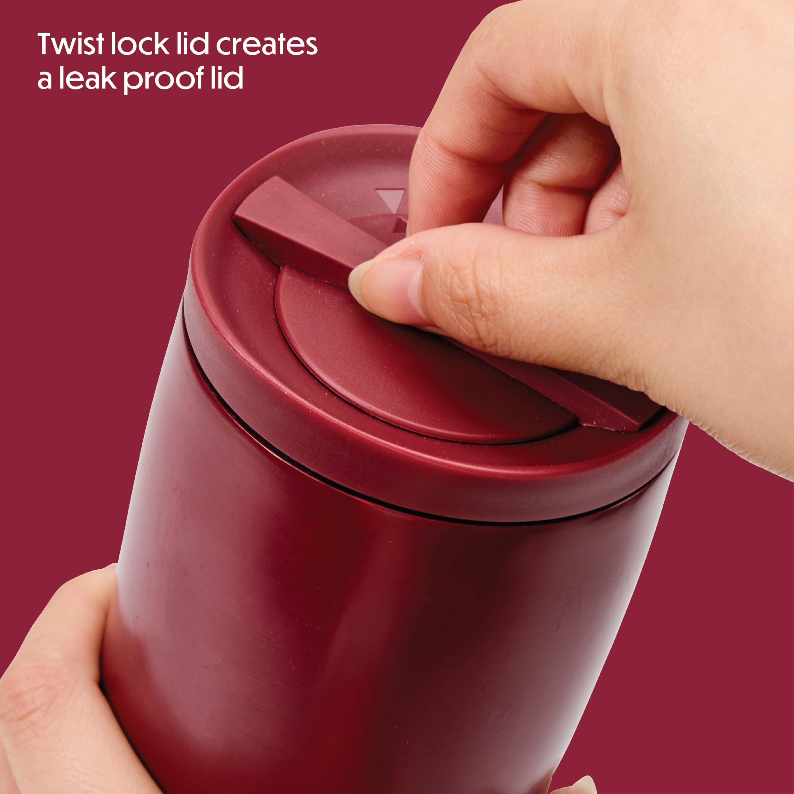 Smash Stainless Steel Travel Coffee Mug - 355ml | Leak Proof | Keeps Drinks Hot Up To 5 Hours 4