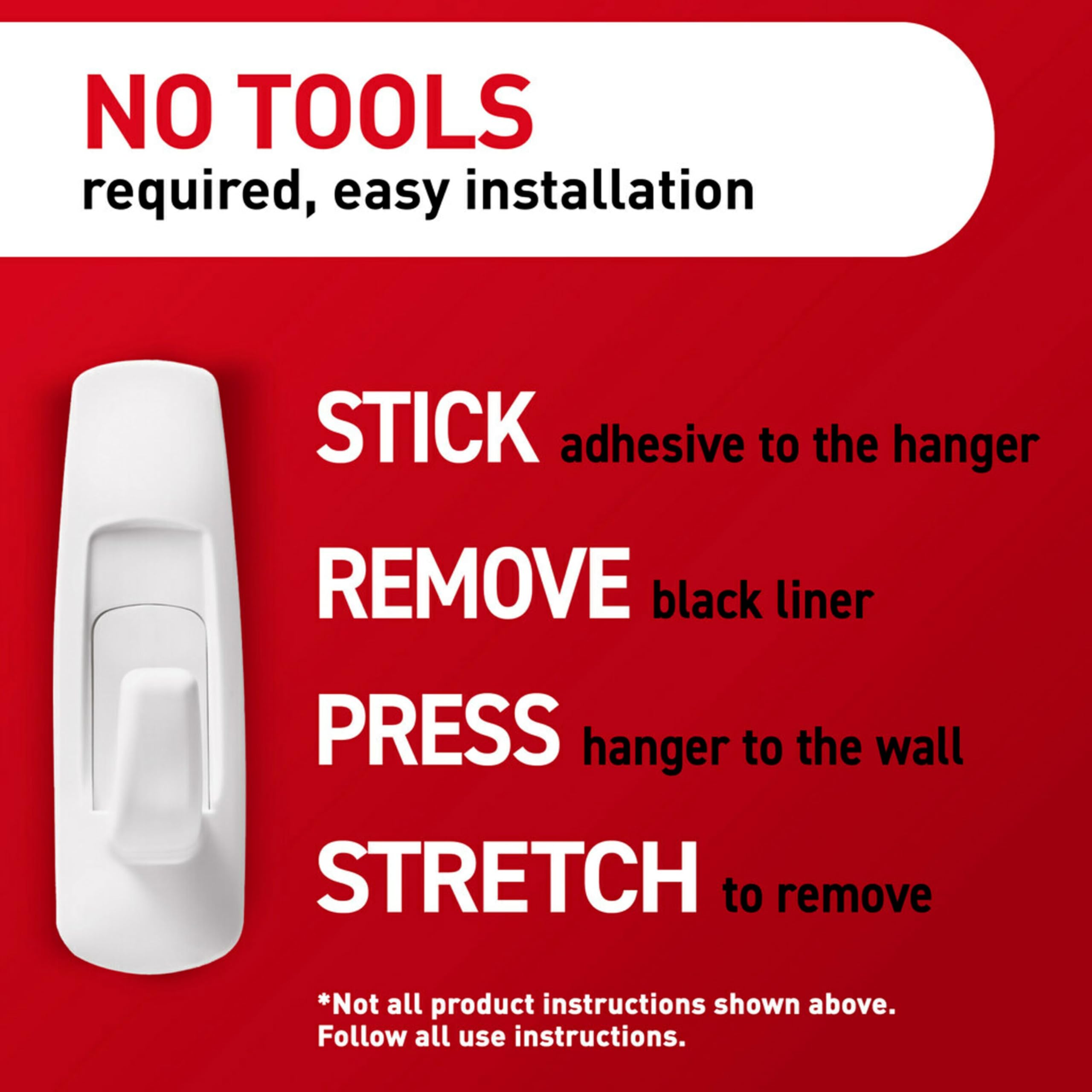 Command Large Utility Hooks - Damage Free Hanging | Holds 5 lbs | White Plastic | 7 Hooks & 12 Strips 6